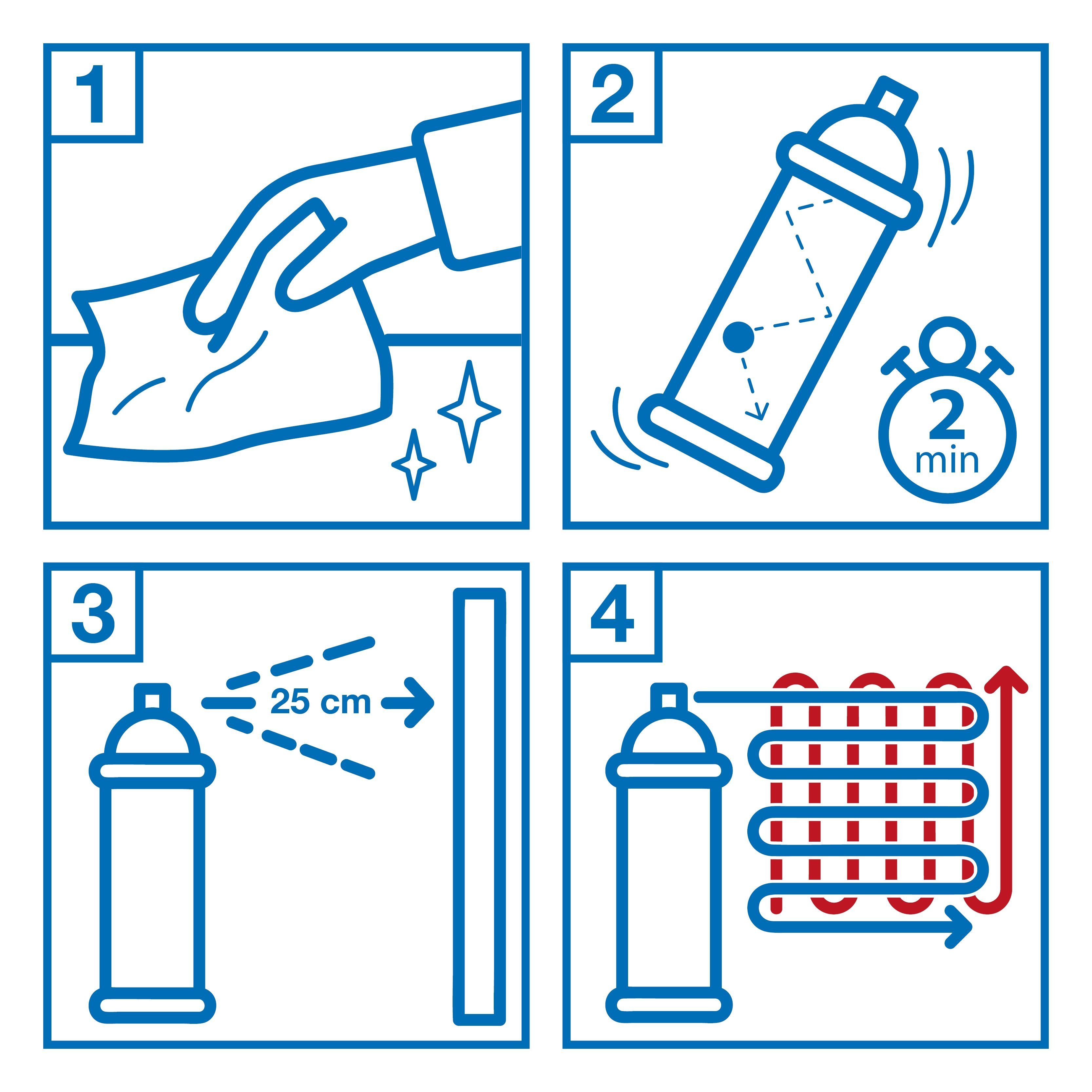 WEICON Metallglanzfarbe Edelstahl-Spray, witterungsbeständige Oberflächenbeschichtung, korrosionsbeständig, rostfreie Edelstahlpigmente