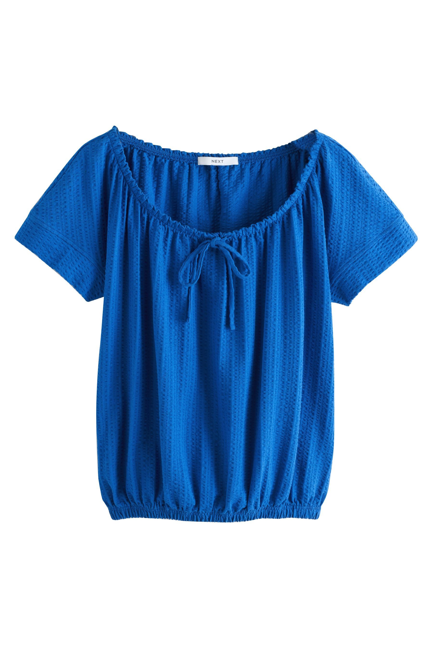 Next T-Shirt T-Shirt mit U-Ausschnitt und Ballonsaum (1-tlg)