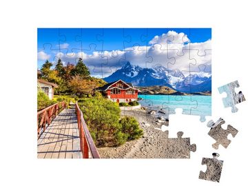 puzzleYOU Puzzle Torres del Paine, Lago Pehoe in Patagonien, Chile, 48 Puzzleteile, puzzleYOU-Kollektionen Chile