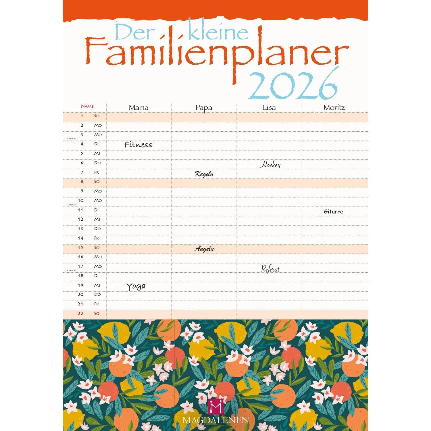 Wandkalender Der kleine Familienplaner 2026