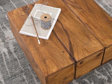 KADIMA DESIGN Couchtisch Holztisch SAAR - Naturbelassen & robust für vielseitige Nutzung