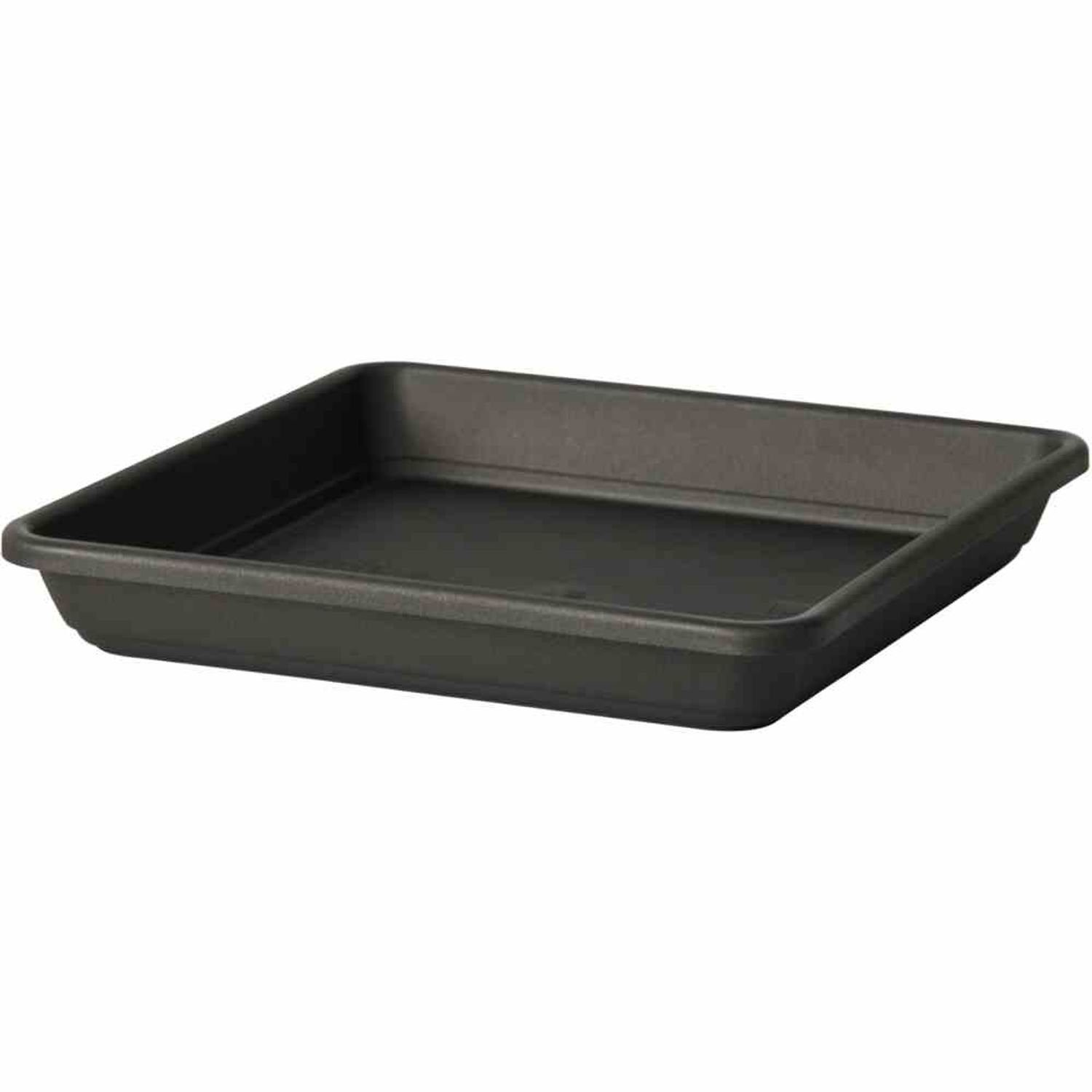 10 Stück Blumentopf-Untersetzer, Quadratisch 29x29 Cm, Schwarz – Für Drinnen Und Draußen