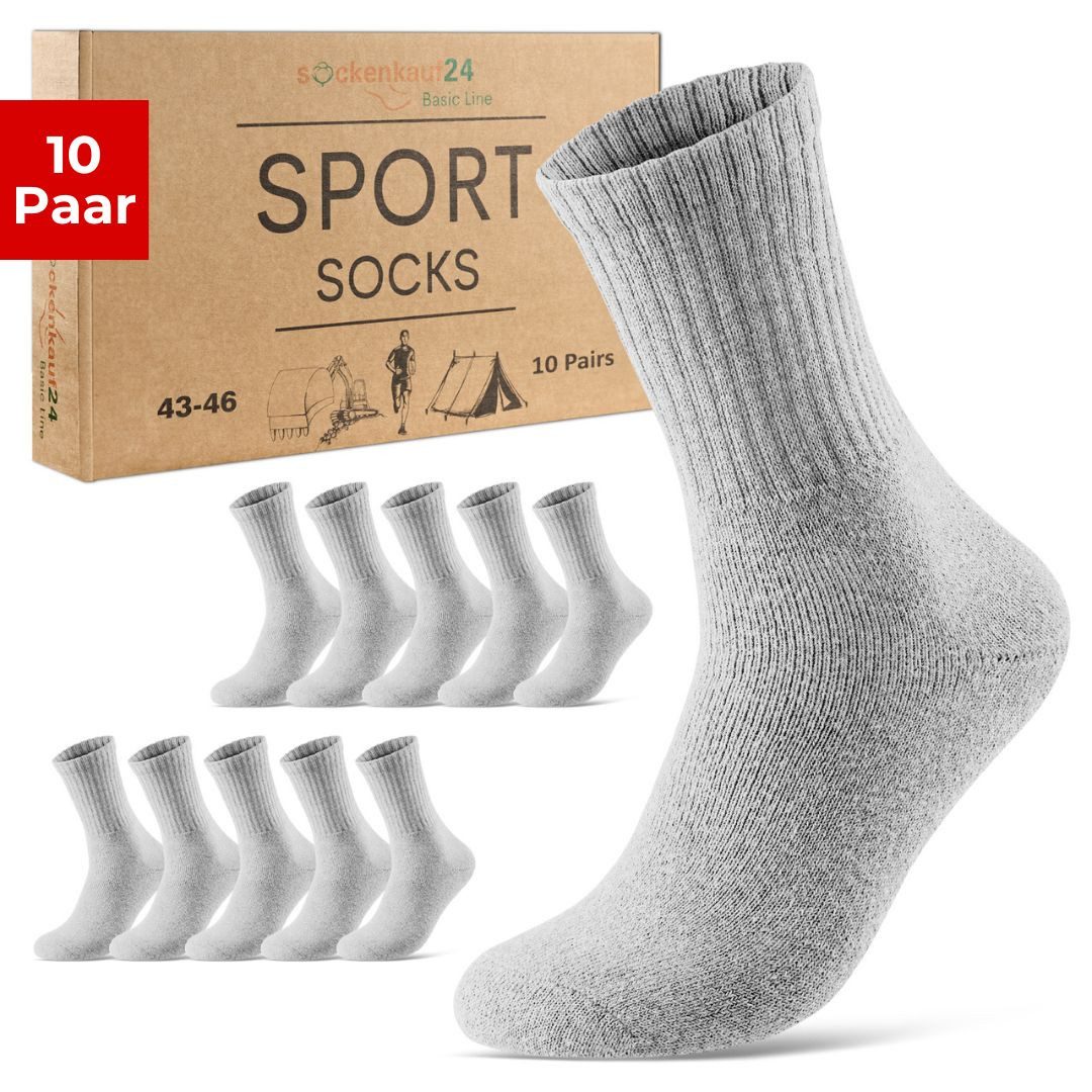 sockenkauf24 Tennissocken 10 Paar Damen & Herren Спортивні шкарпетки atmungsaktiv Arbeitssocken Baumwolle