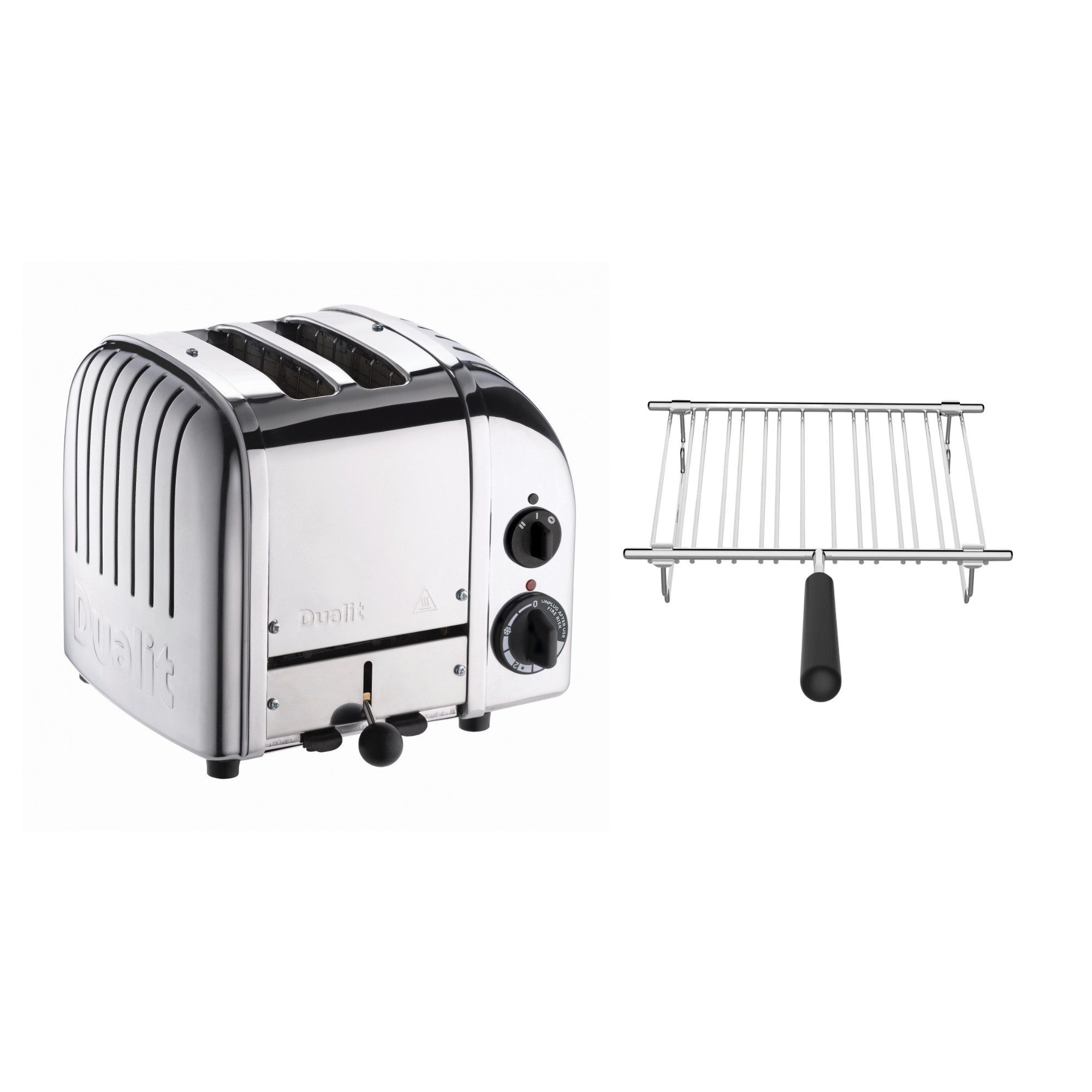 Toaster Dualit Paket 1, 2er Toaster mit Brötchenaufsatz