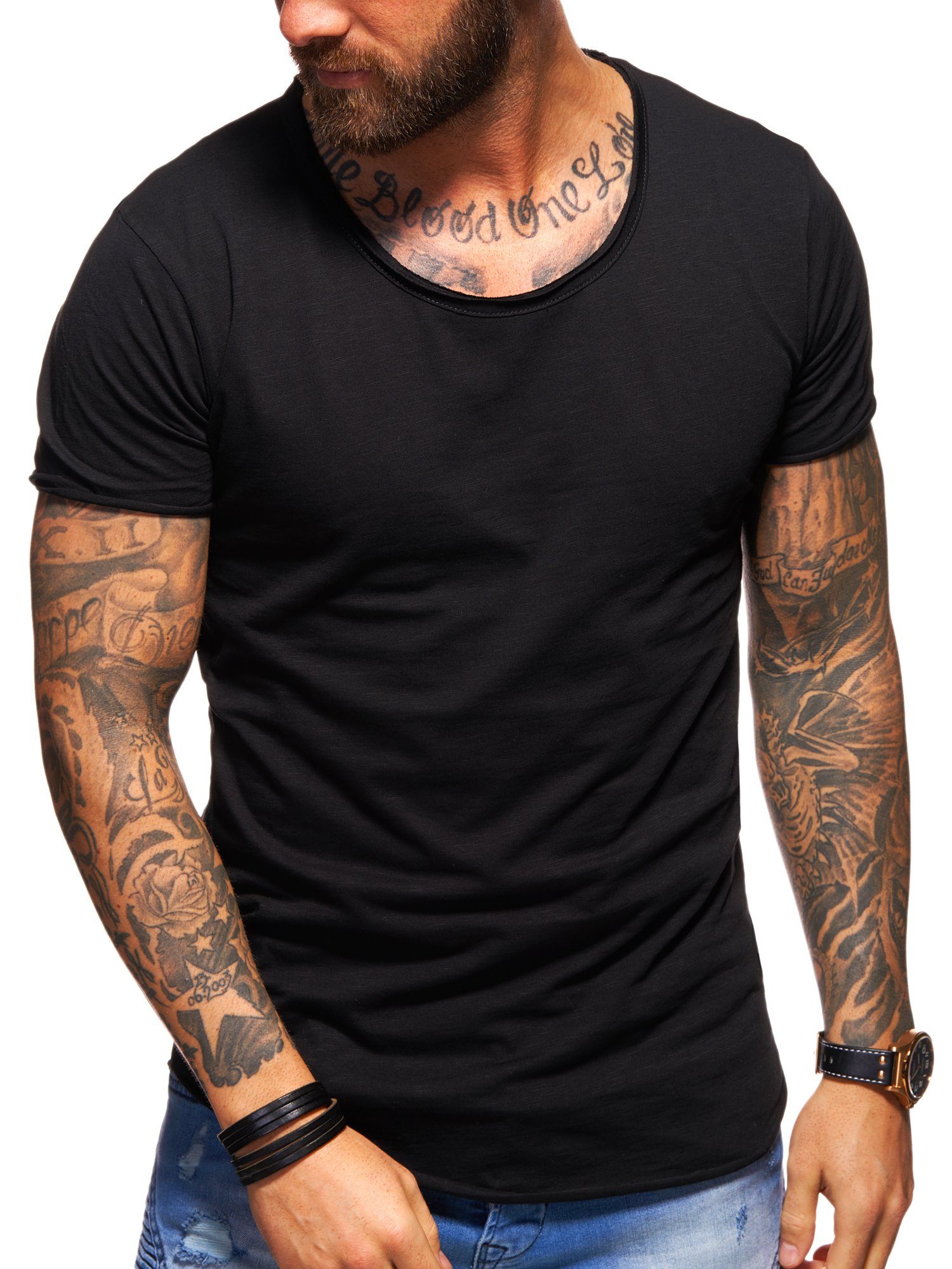 behype T-Shirt MSOHIO mit Rundhals-Ausschnitt Herren günstig online kaufen