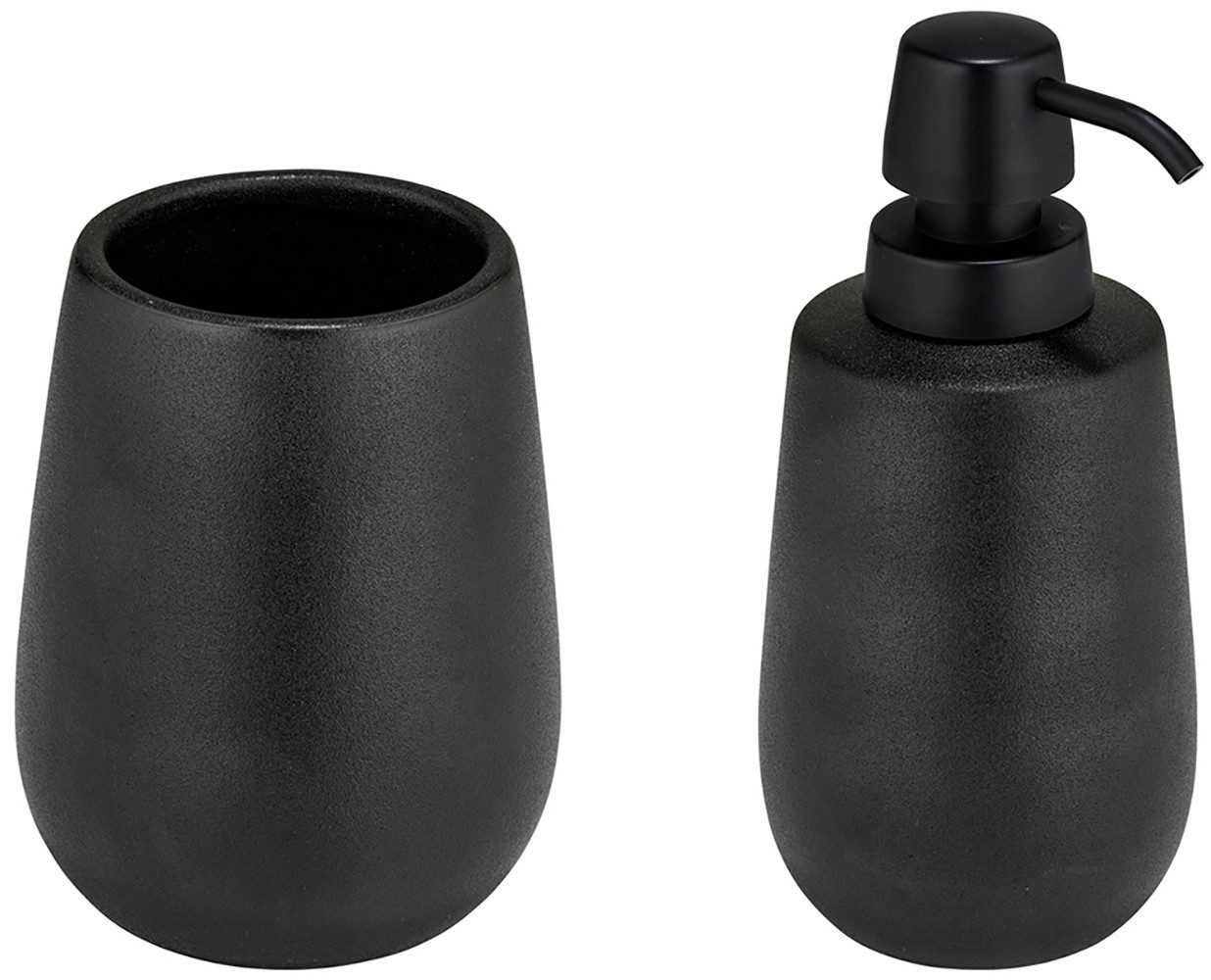 WENKO Badaccessoire-Set Modell Nerno, 2 tlg., Seifenspender und Zahnputzbec günstig online kaufen