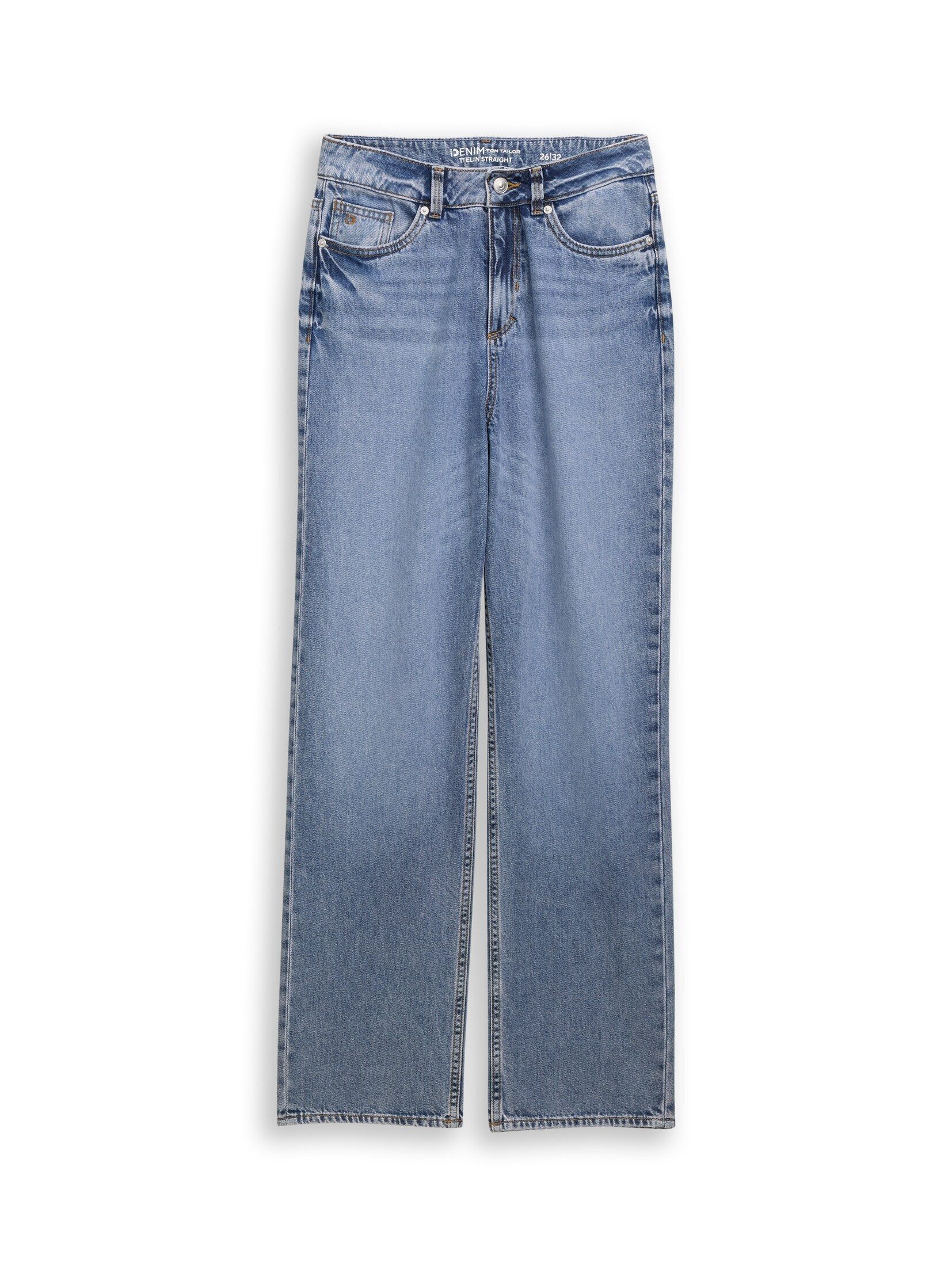 TOM TAILOR Denim Straight-Jeans Jeanshosen TTELIN STRAIGHT Jeans