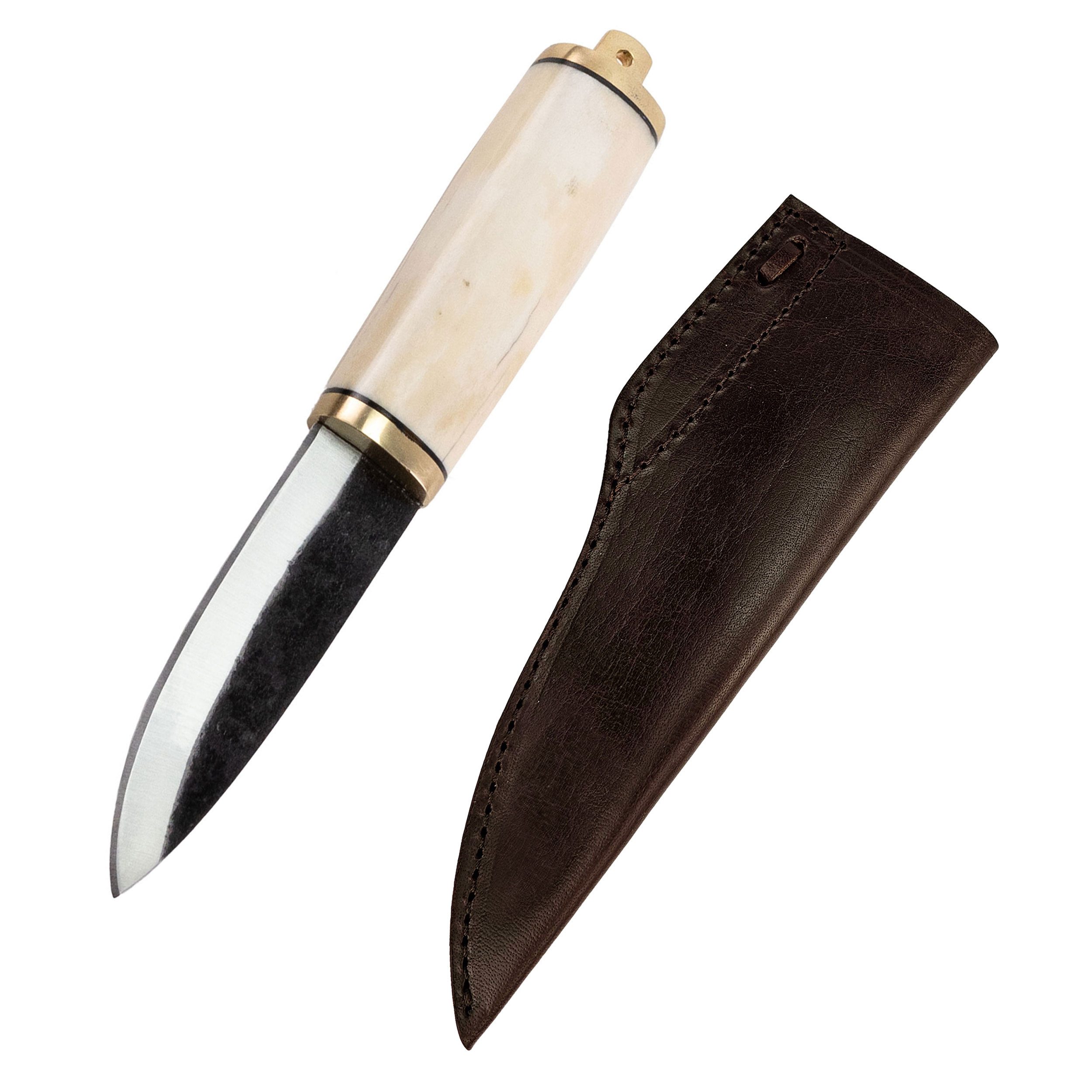 Vehi Mercatus Universalmesser Wikinger Ножи mit Beingriff und Lederscheide