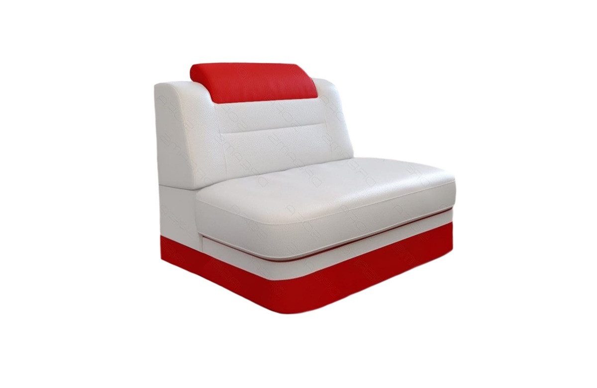 Sofa Dreams Sofa Zusätzlicher Einsitzer Leder als Erweiterung für unsere Design Sofas, mit Echt-/Kunstleder Mix Bezug, in den Farben ihrer Couch