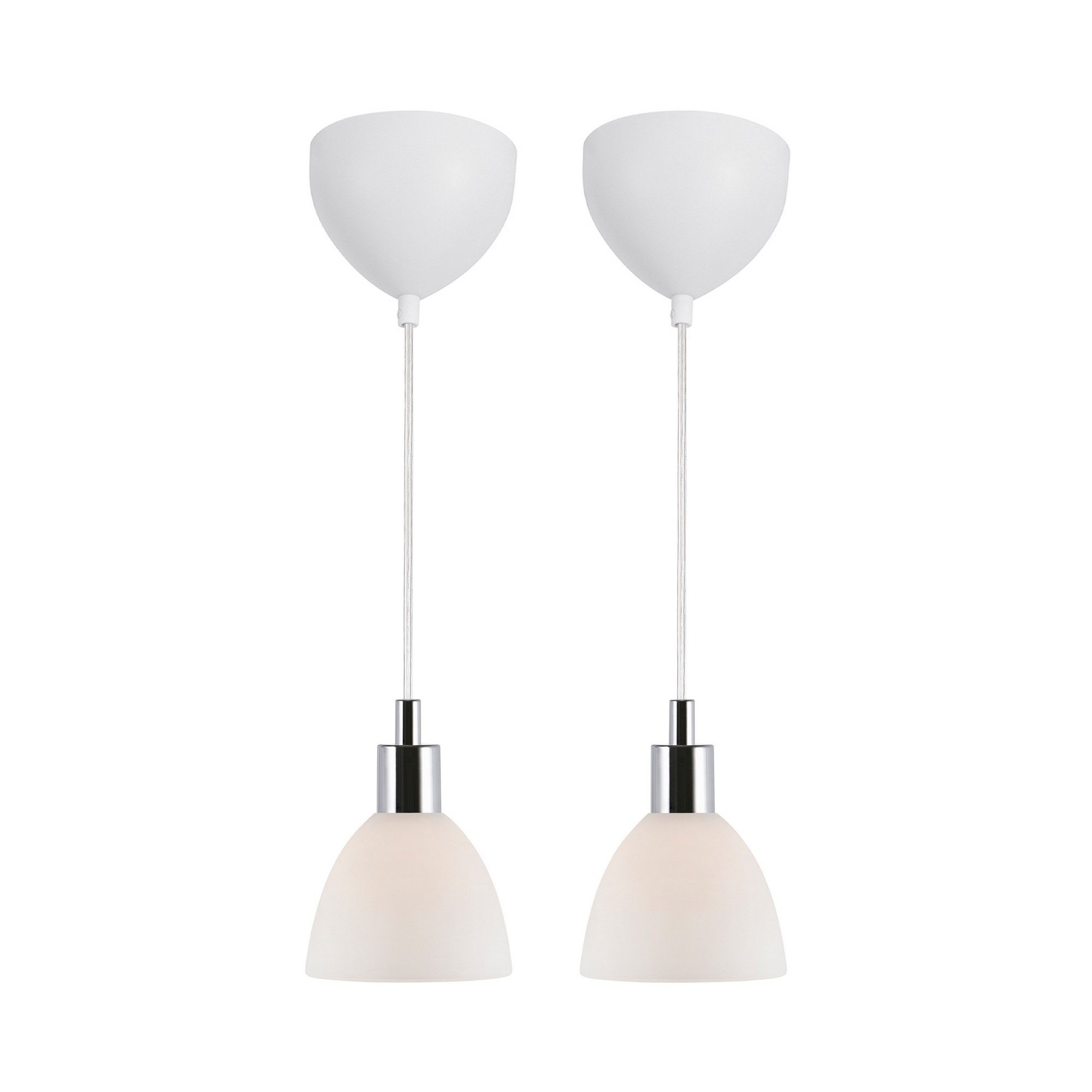 Nordlux Pendelleuchte Ray 2-Kit Pendellampe Chrom, ohne Leuchtmittel