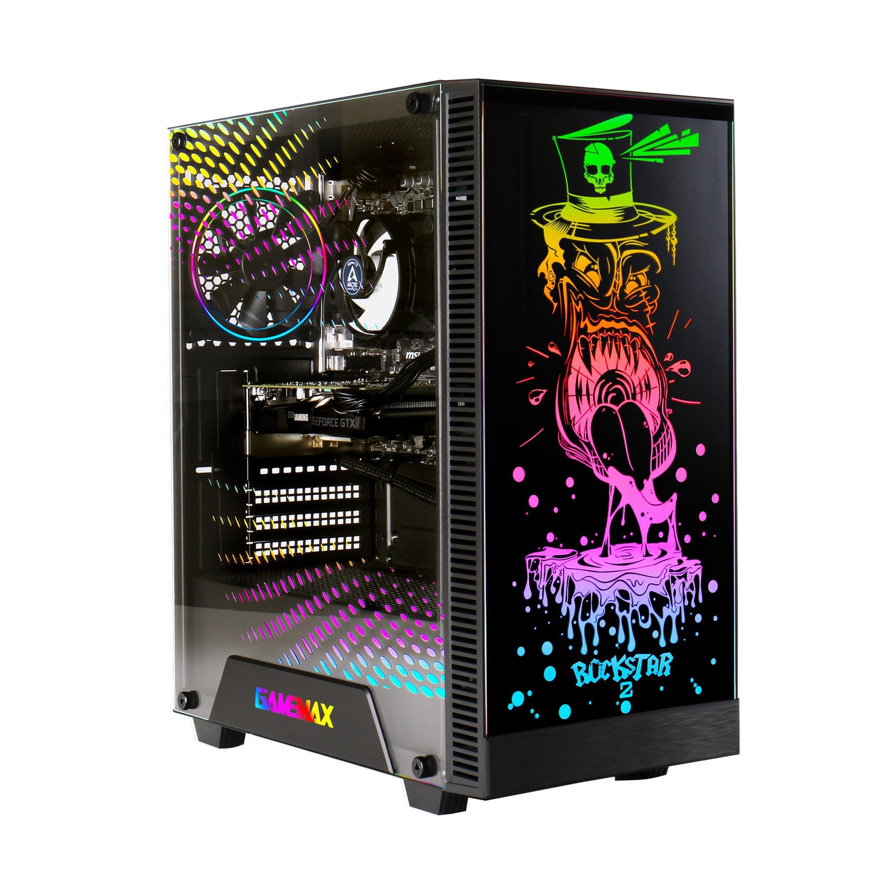 GAMEMAX Rockstar 7588 AMD Ryzen 7 5700X RTX 5060 32GB DDR4 1TB SSD Gaming-PC (AMD Ryzen 7 5700X, RTX 5060, 32 GB RAM, 1000 GB SSD, Luftkühlung aktiv, Windows 11)