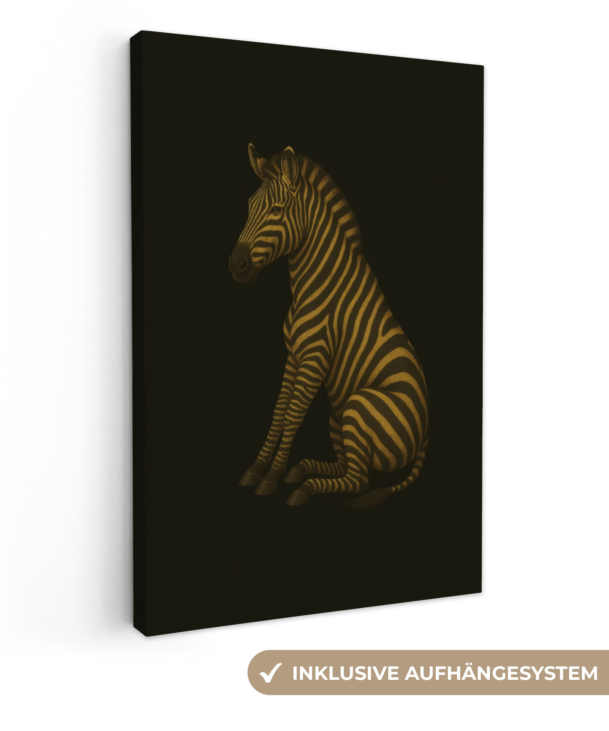 OneMillionCanvasses® Leinwandbild Zebra - Streifen - günstig online kaufen