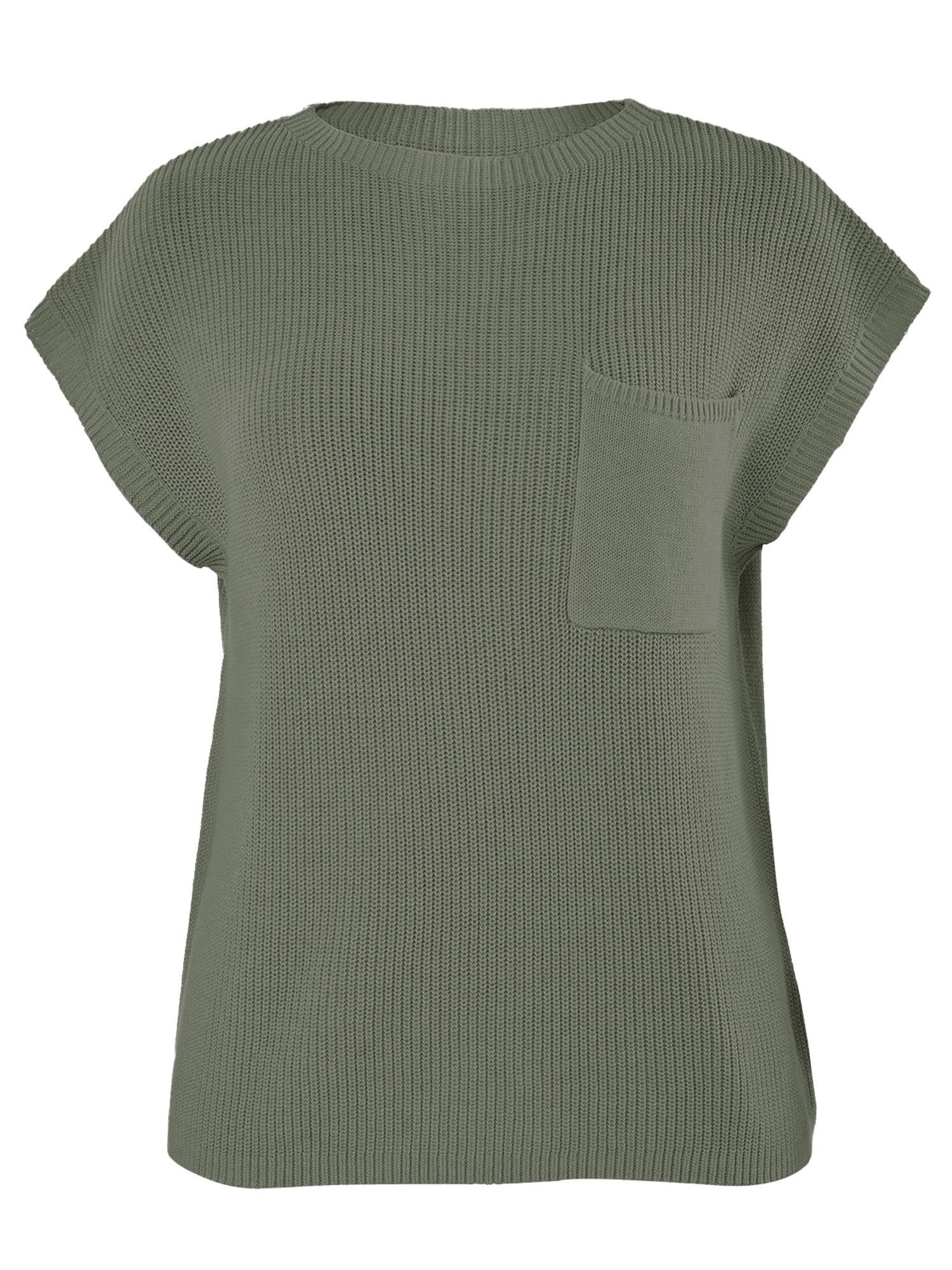 Imily Bela Kurzarmpullover Damen Trendige Pullover Tops aus Rippstrick (Pac günstig online kaufen