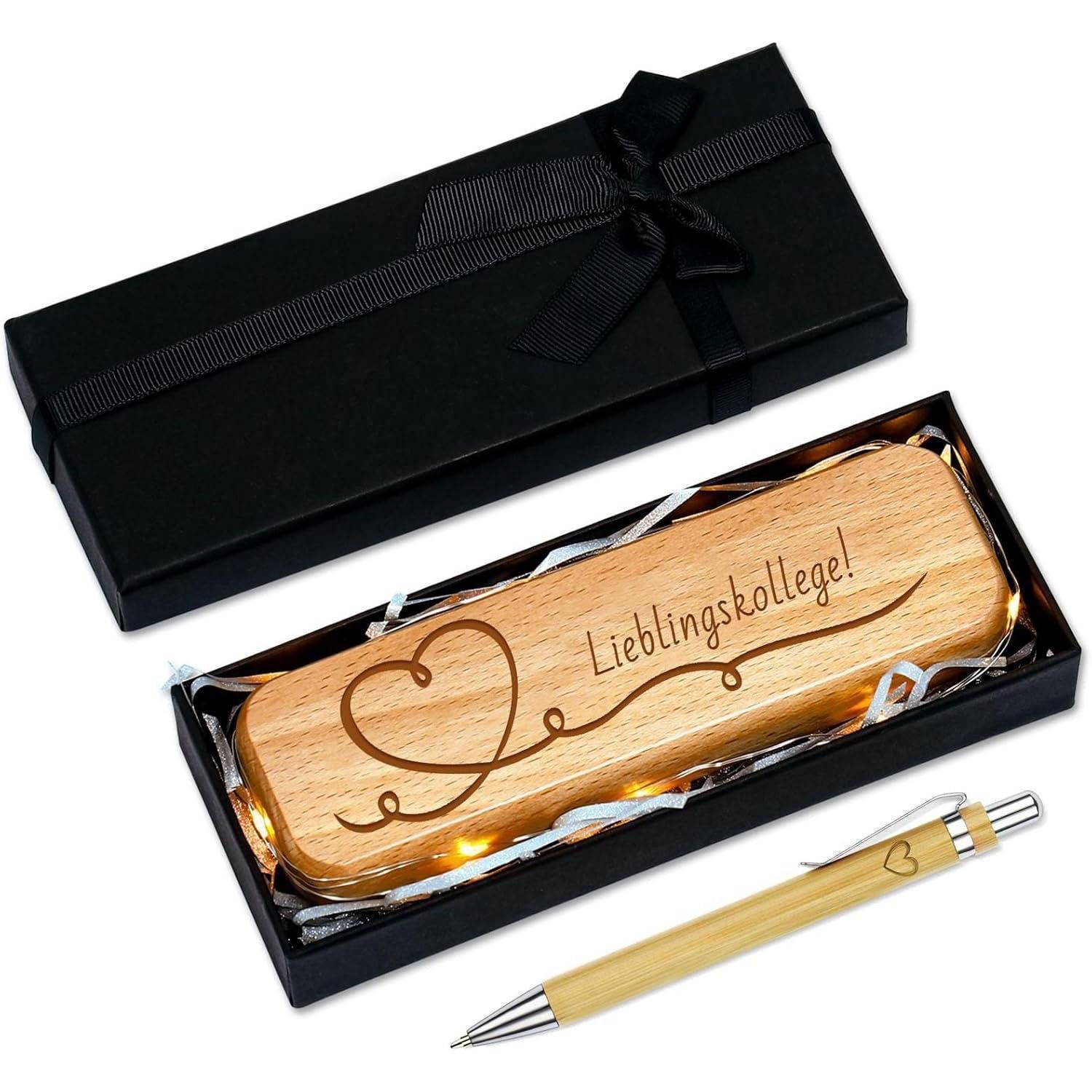 LuxusKollektion Kugelschreiber Kugelschreiber Holzbox Gravur Geschenkbox Nachhaltig Kollegen Freunde