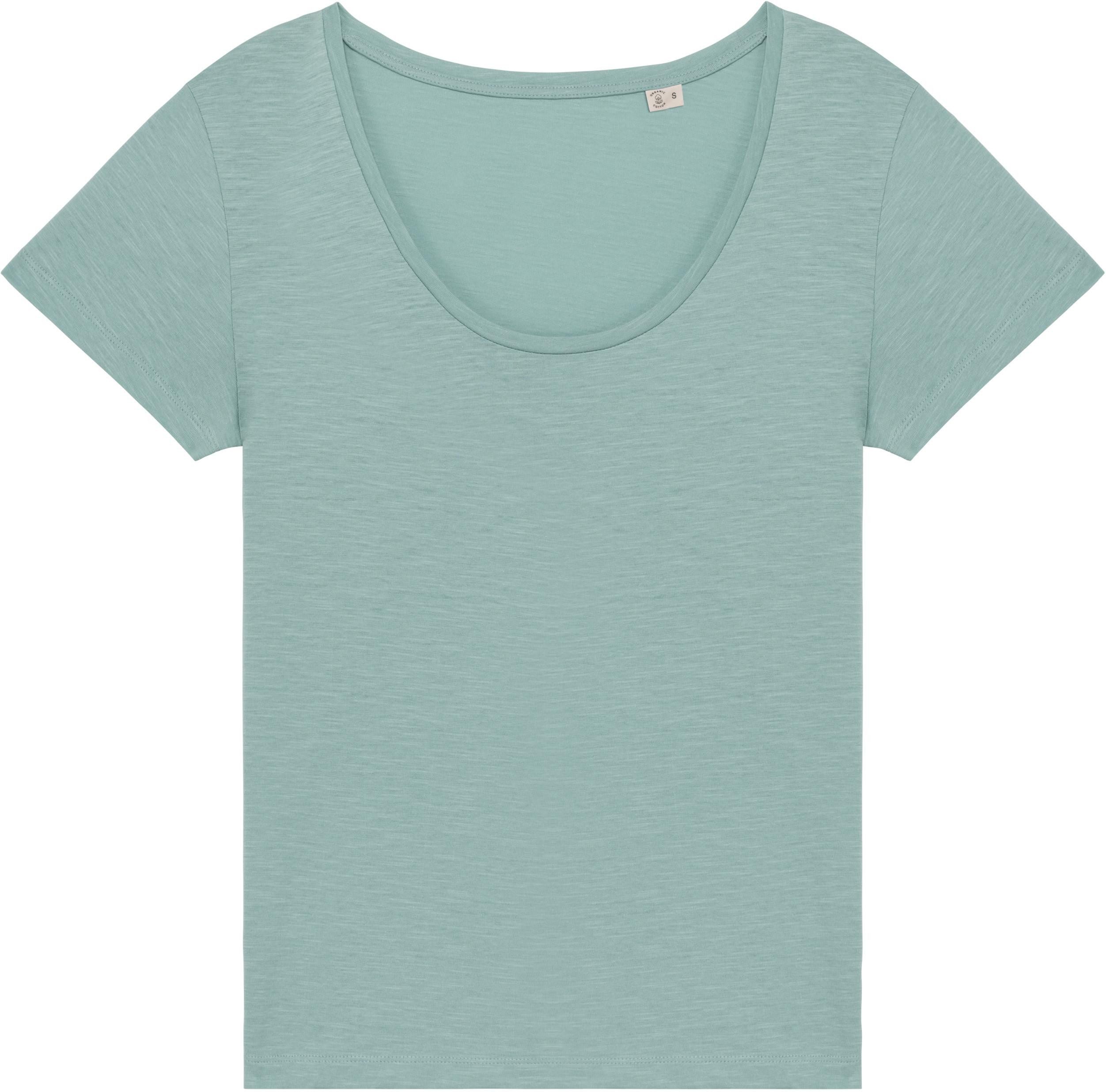 Native Spirit Rundhalsshirt Umweltfreundliches Damen-Slub-T-Shirt