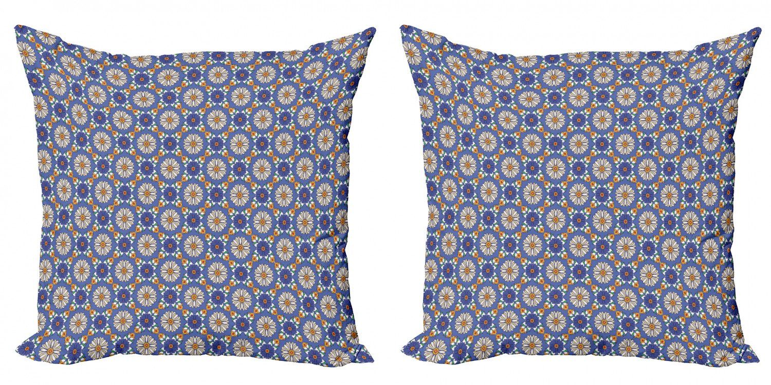 Kissenbezüge Modern Accent Doppelseitiger Digitaldruck, Abakuhaus (2 Stück), Geometrisch Blumen-Muster-Orient