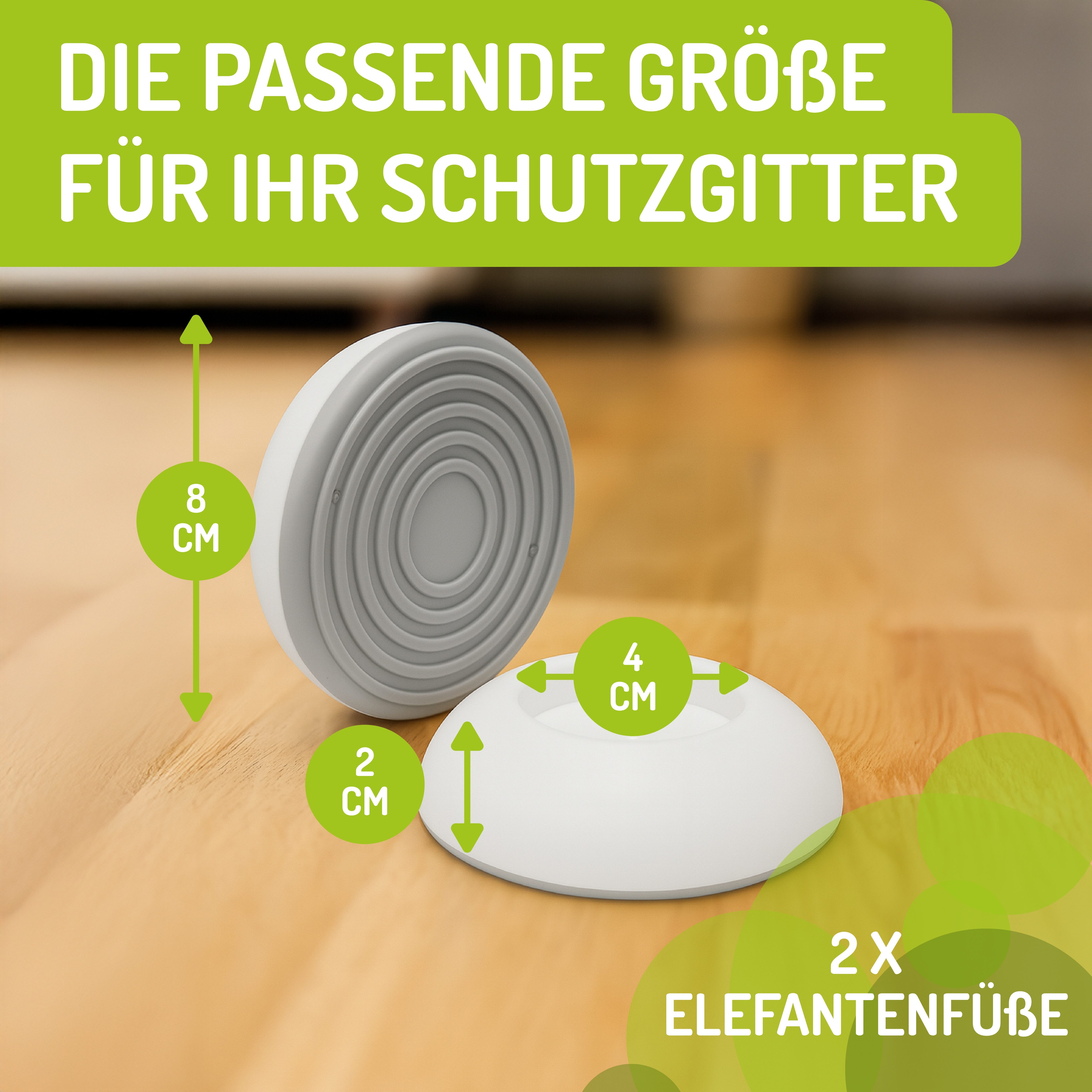 BOMI Türschutzgitter Wandschützer - Elefantenfüße für Treppengitter (2 St), günstig online kaufen