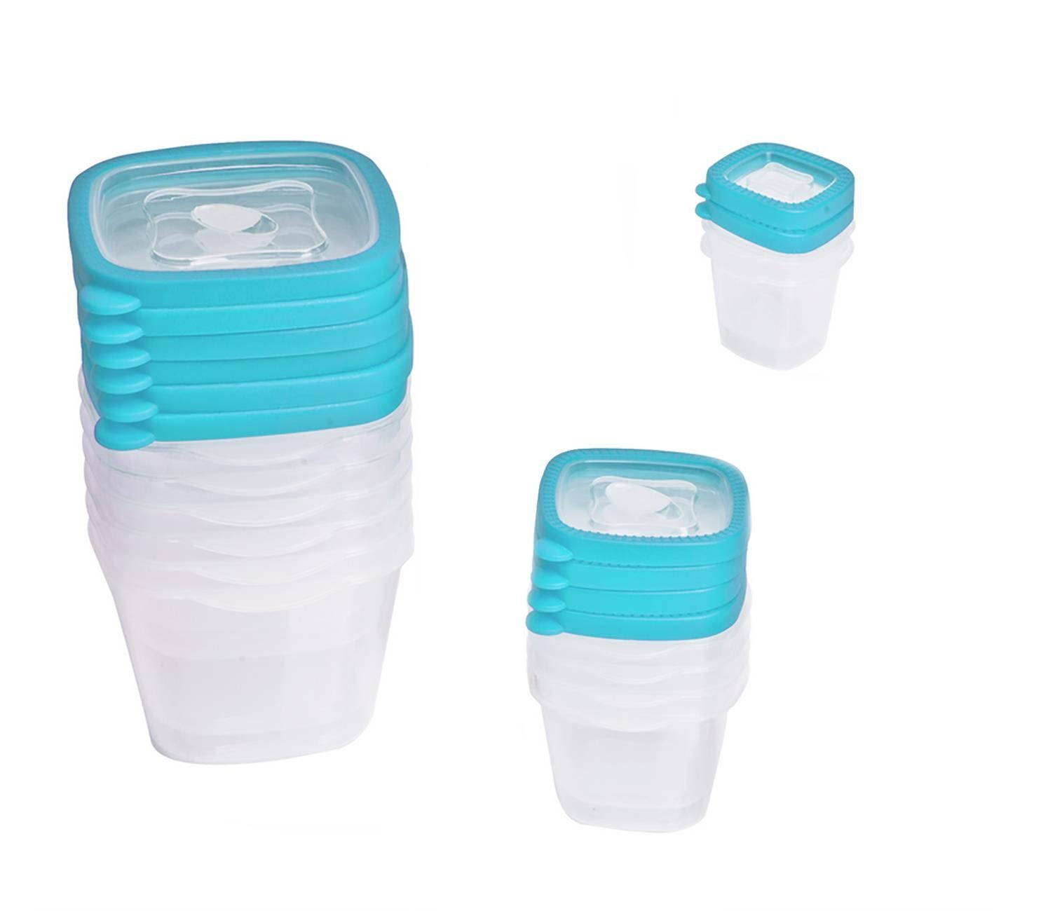 % Set BPA-frei, mit Vorratsdosen 100 Bubble-Store Transparent, Lebensmittel Kunststoff Deckel türkis Lebensmittelbehälter, Frischhaltedose