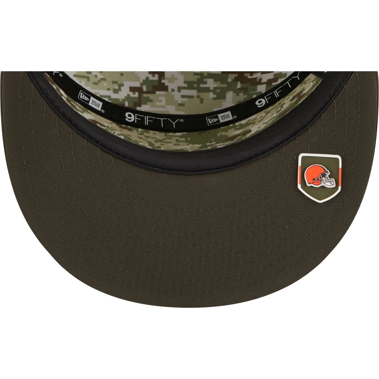 New Era Snapback Cap 9Fifty Split Panel SALUTE Cleveland Browns