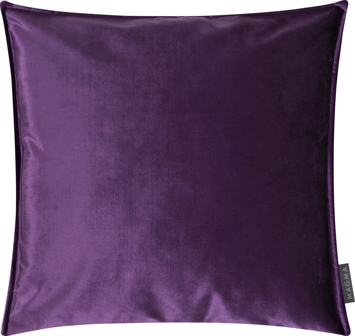 Shiny (1 Stehsaum Stehsaum Violett Stück), Kissenbezug samtig Magma 45x45cm Glänzend mit Heimtex glamourös,