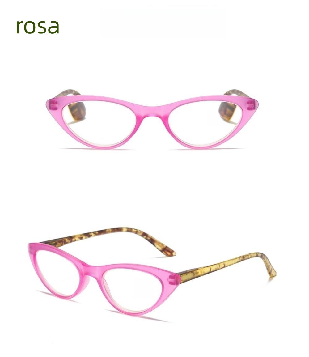 PACIEA Lesebrille Mode bedruckte Rahmen anti blaue presbyopische Gläser rosa