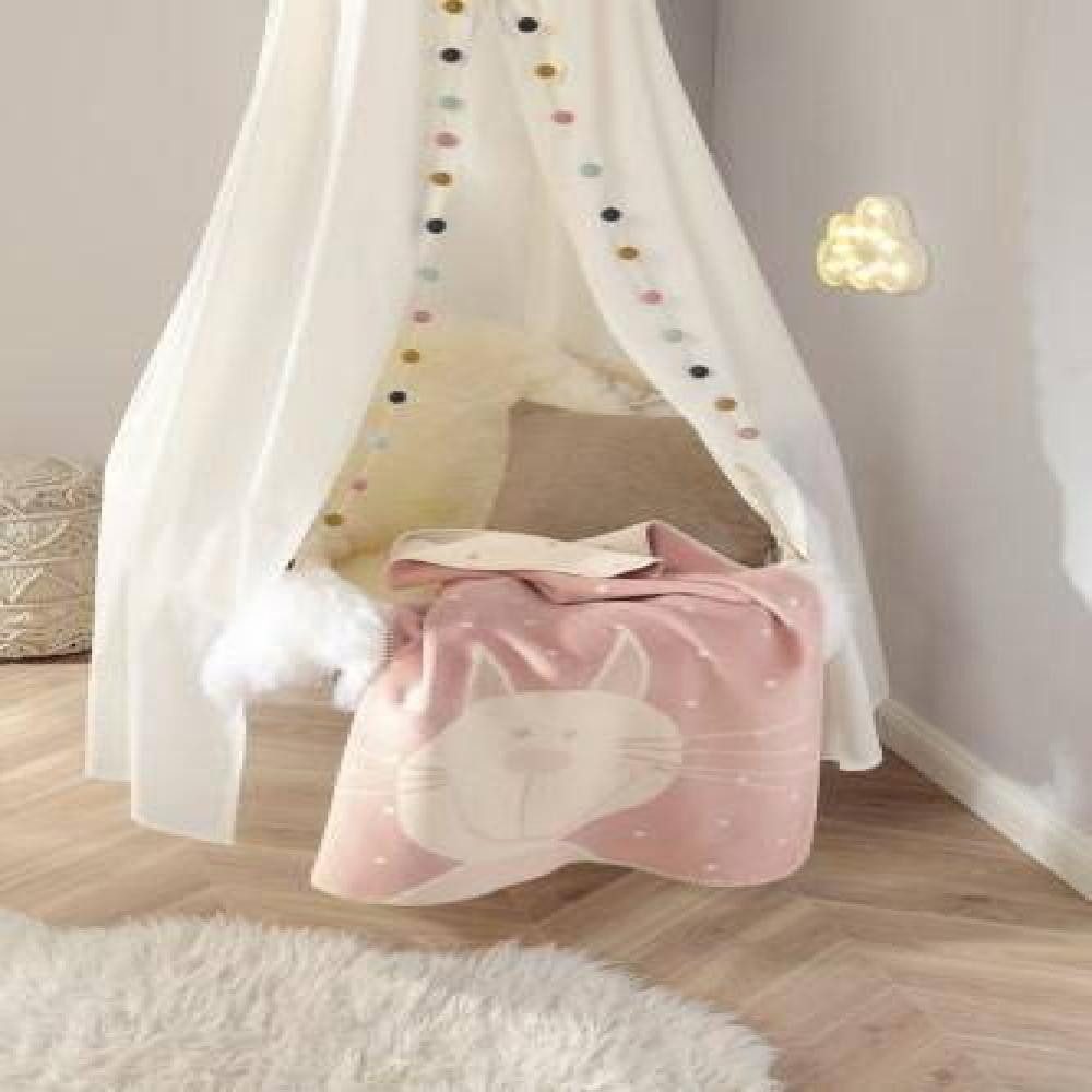 Babydecke Lovely & Sweet Kitty 75 x 100 cm, Biederlack, Made in Germany