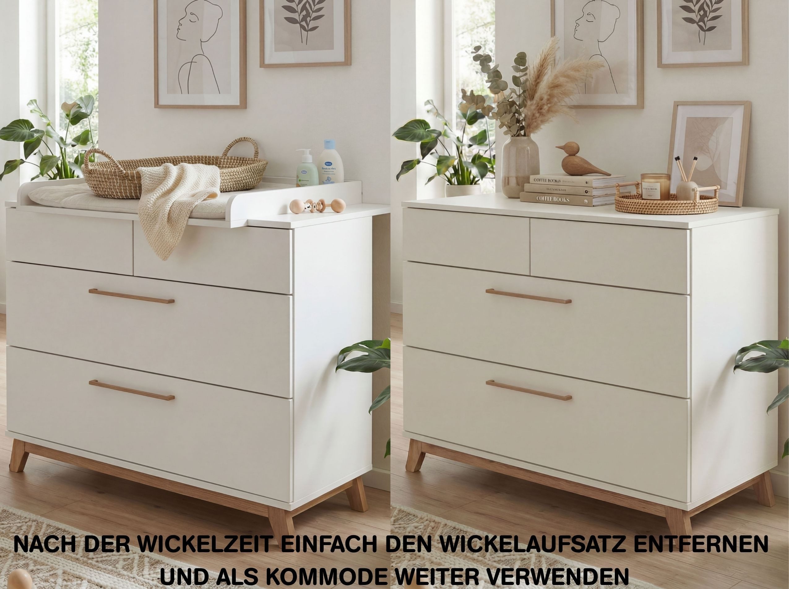 arthur berndt Wickelkommode Lina, Soft-Close, Push-to-open, hochwertig