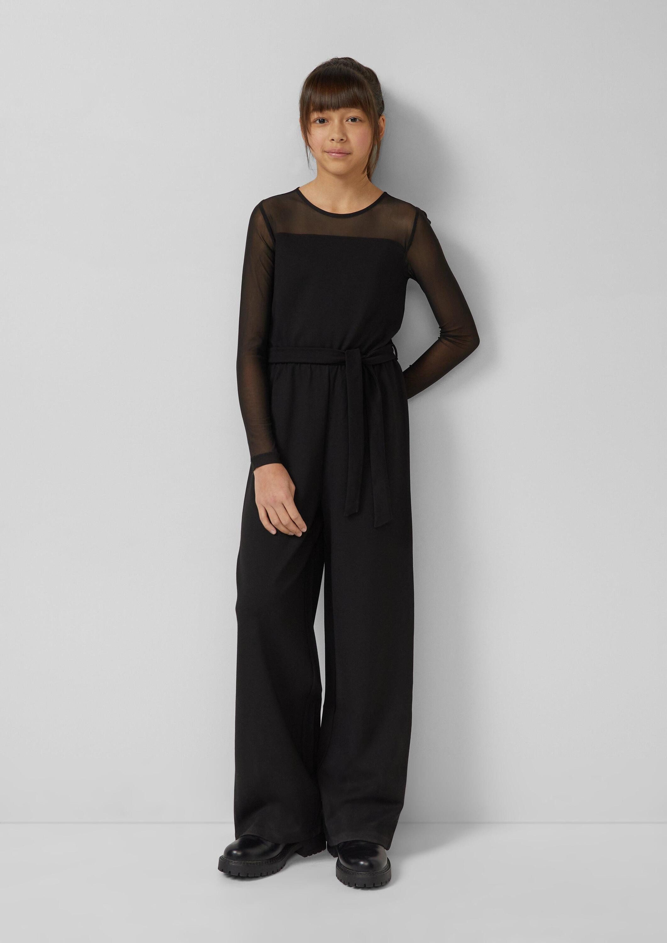 s.Oliver Jumpsuit Overall Elastischer Jumpsuit und Mesh-Details
