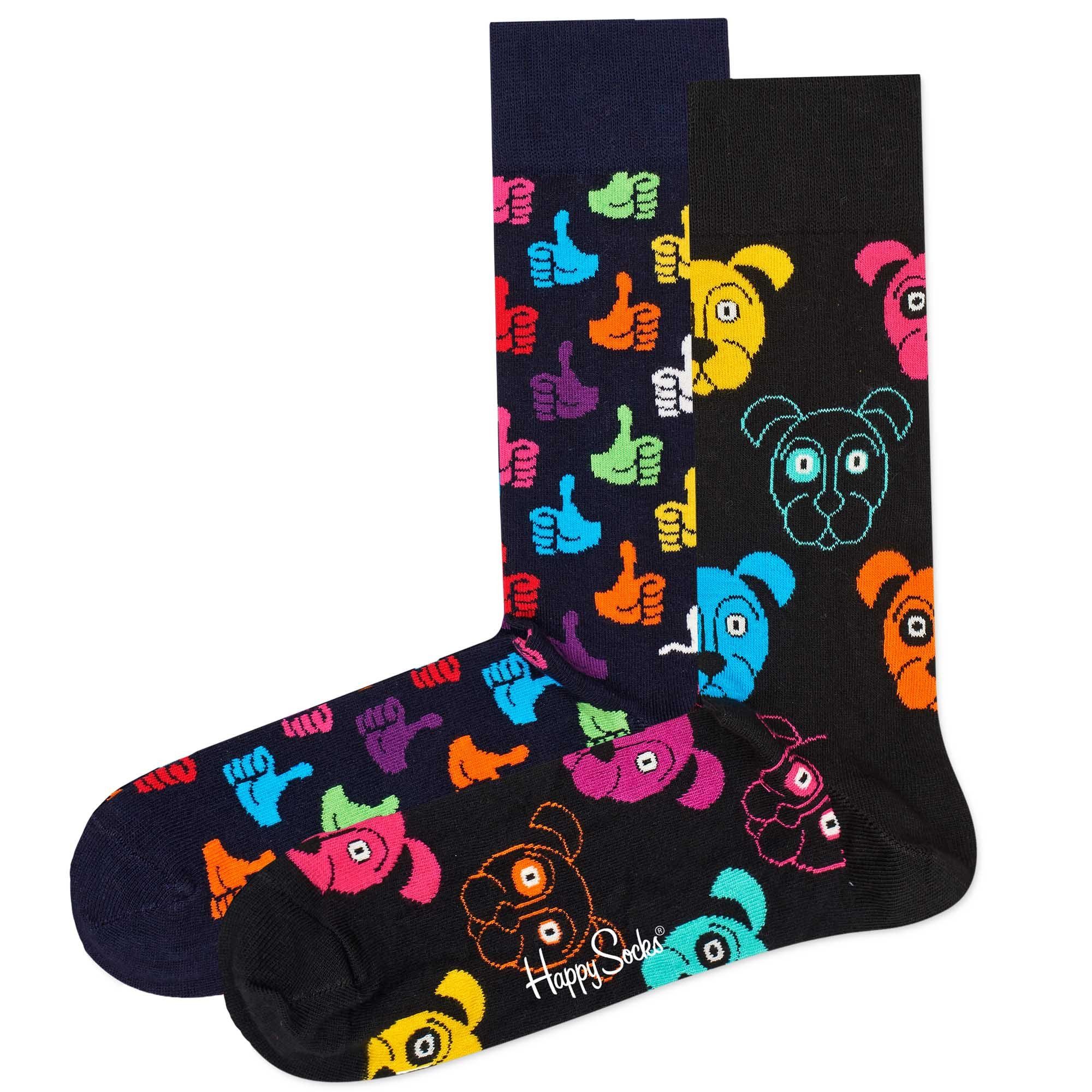 Happy Socks Kurzsocken Unisex Socken 2er Pack Baumwolle (Packung, 2er Pack)