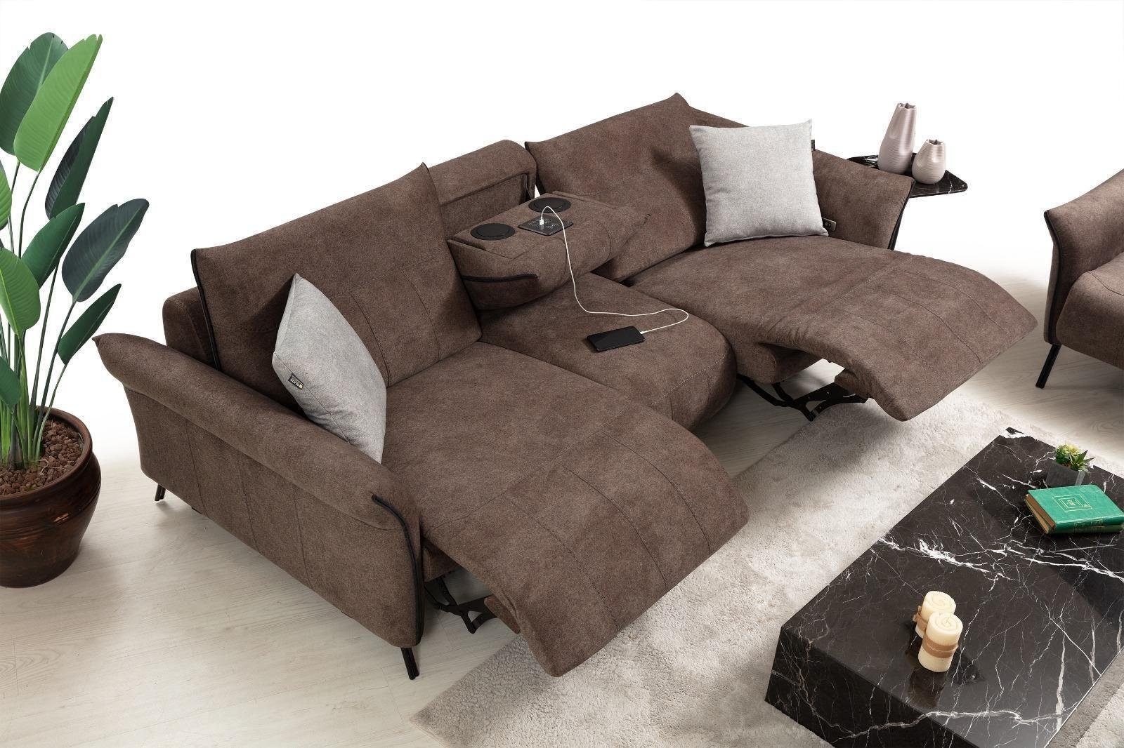 Sofa JVmoebel Couch Wohnzimmer Viersitzer Europa Polstersofa Luxus Teile, Modern, 1 Made in 4-Sitzer