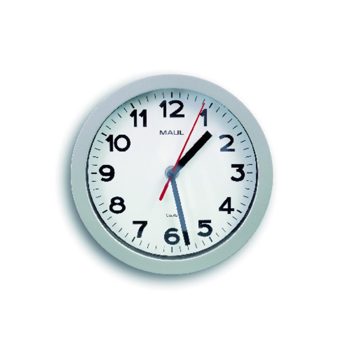 Wanduhr MAUL 9052995 MAUL Wanduhr MAULstep weiß silber Kunststoff, Ø 20,0 cm