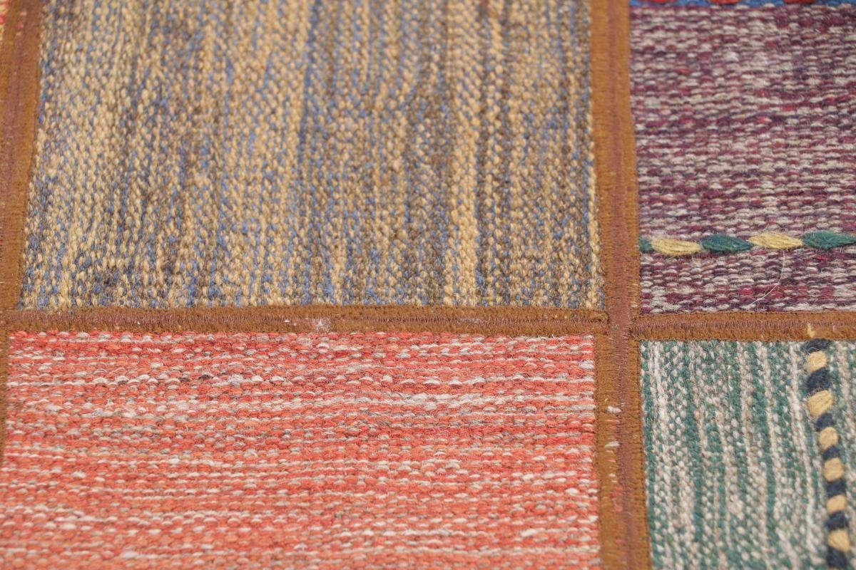 Orientteppich Kelim Patchwork Handgewebter / 4 Perserteppich, Nain Höhe: rechteckig, Orientteppich Trading, mm 139x200