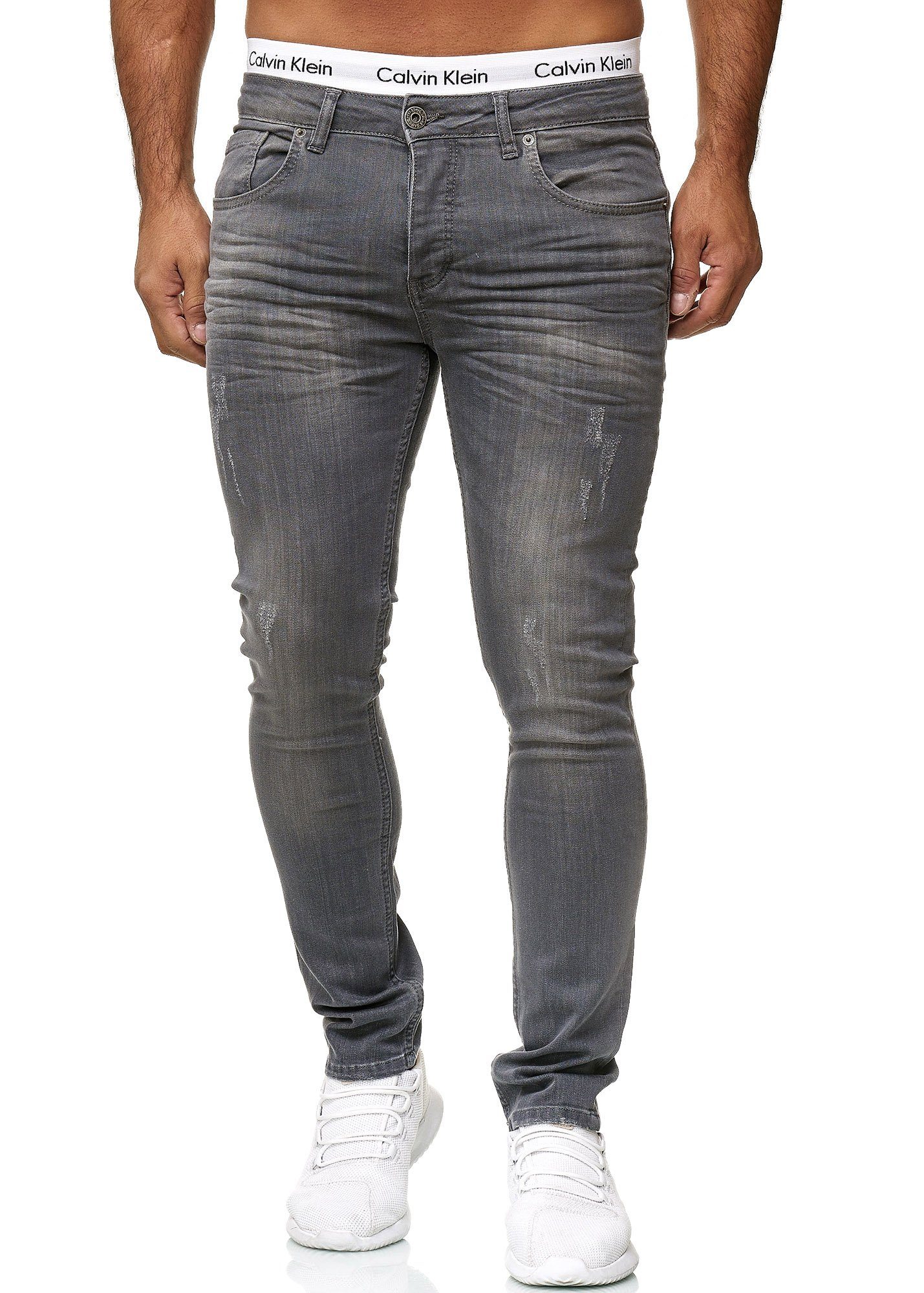 Used Straight-Jeans 600JS Steel Casual Grey Freizeit (Jeanshose Designerjeans Bootcut, 609 OneRedox 1-tlg) Business
