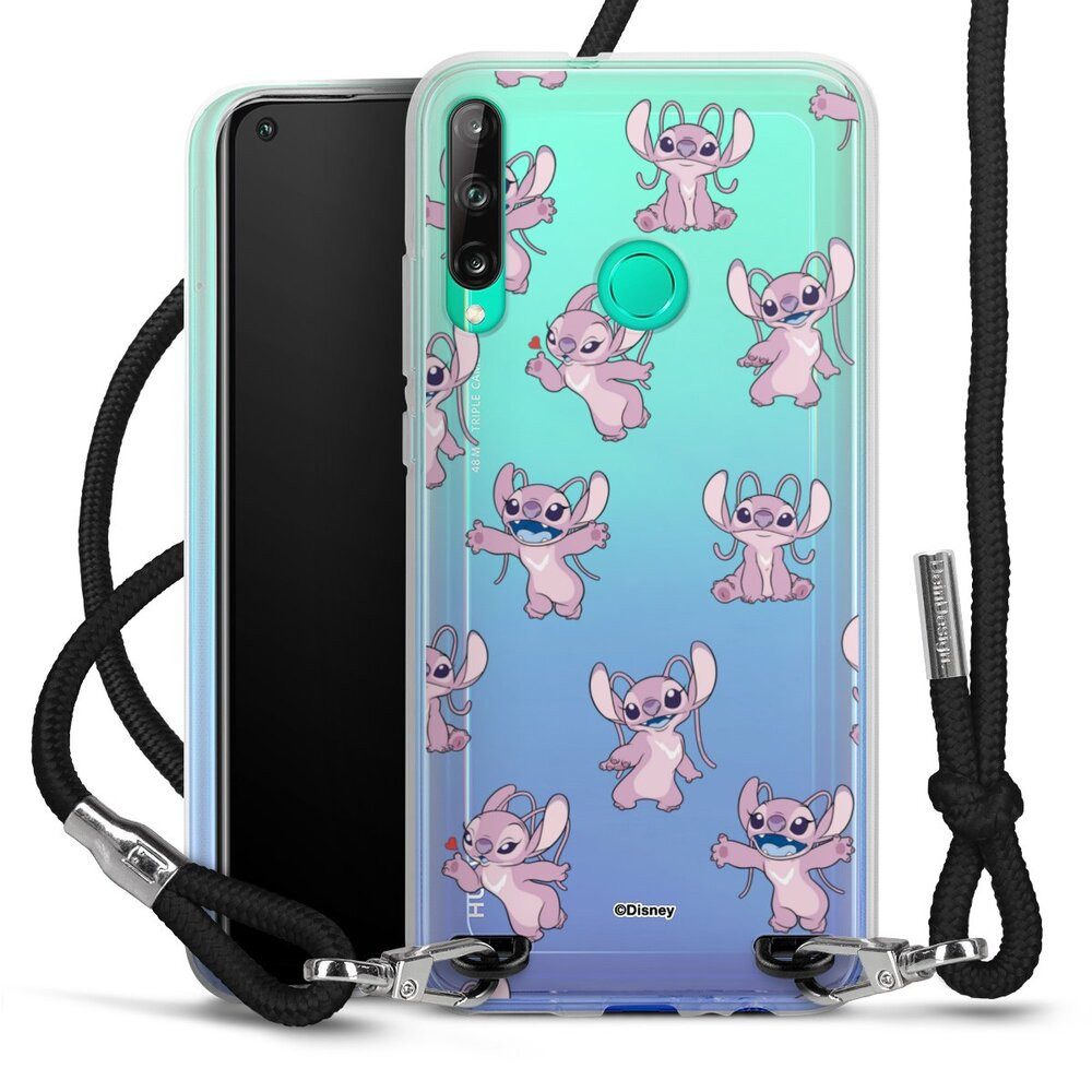 DeinDesign Handyhülle Lilo & Stitch Engel Disney Angel Faces Pattern Transparent, Huawei P40 Lite E Handykette Hülle mit Band Case zum Umhängen
