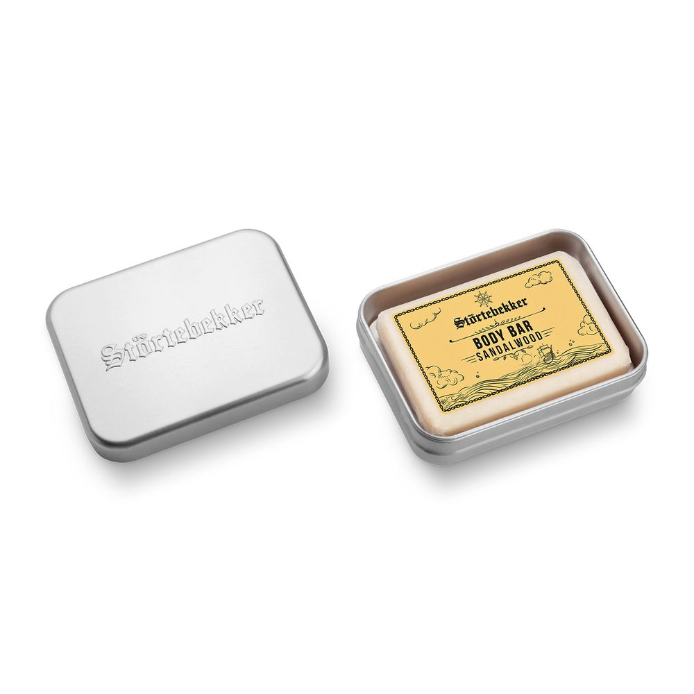Störtebekker Feste Duschseife Body Bar (120 g) + Soap Box XL Duschset, mit Shea-Butter für Extra-Pflege
