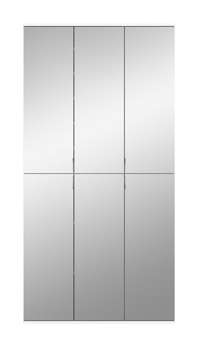 möbelvita Garderoben-Set Vision X Garderobenkombination B/H/T 91x193x34 in weiß, (1x Spiegelschrank schmal, 1x Spiegelschrank breit)