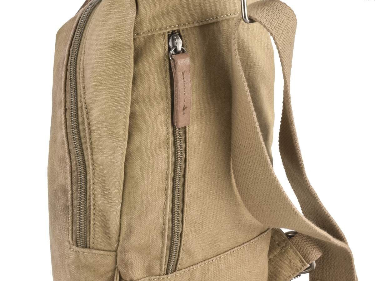 Leder DayPack, Bodybag, camel BackPack, Canvas, Greenburry Aviator, Tagesrucksack Rucksack,