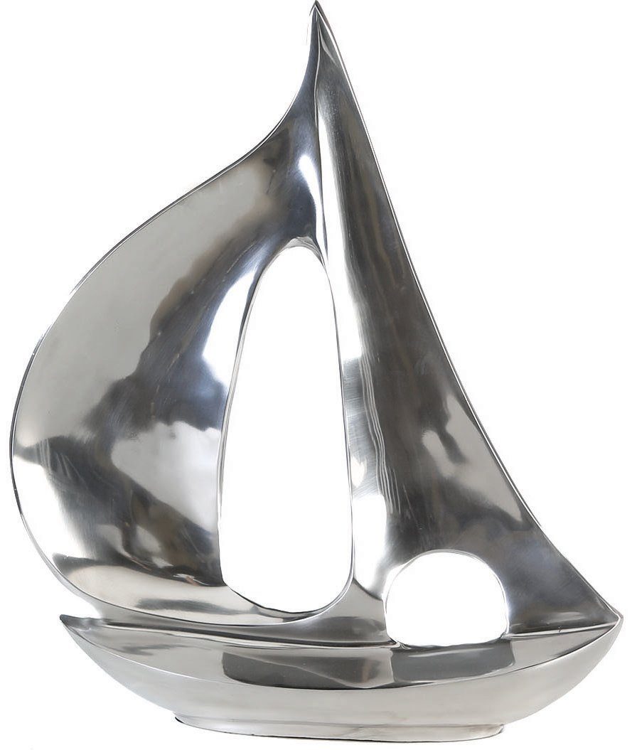 GILDE Dekoobjekt Skulptur Segel-Boot, silber (1 günstig online kaufen