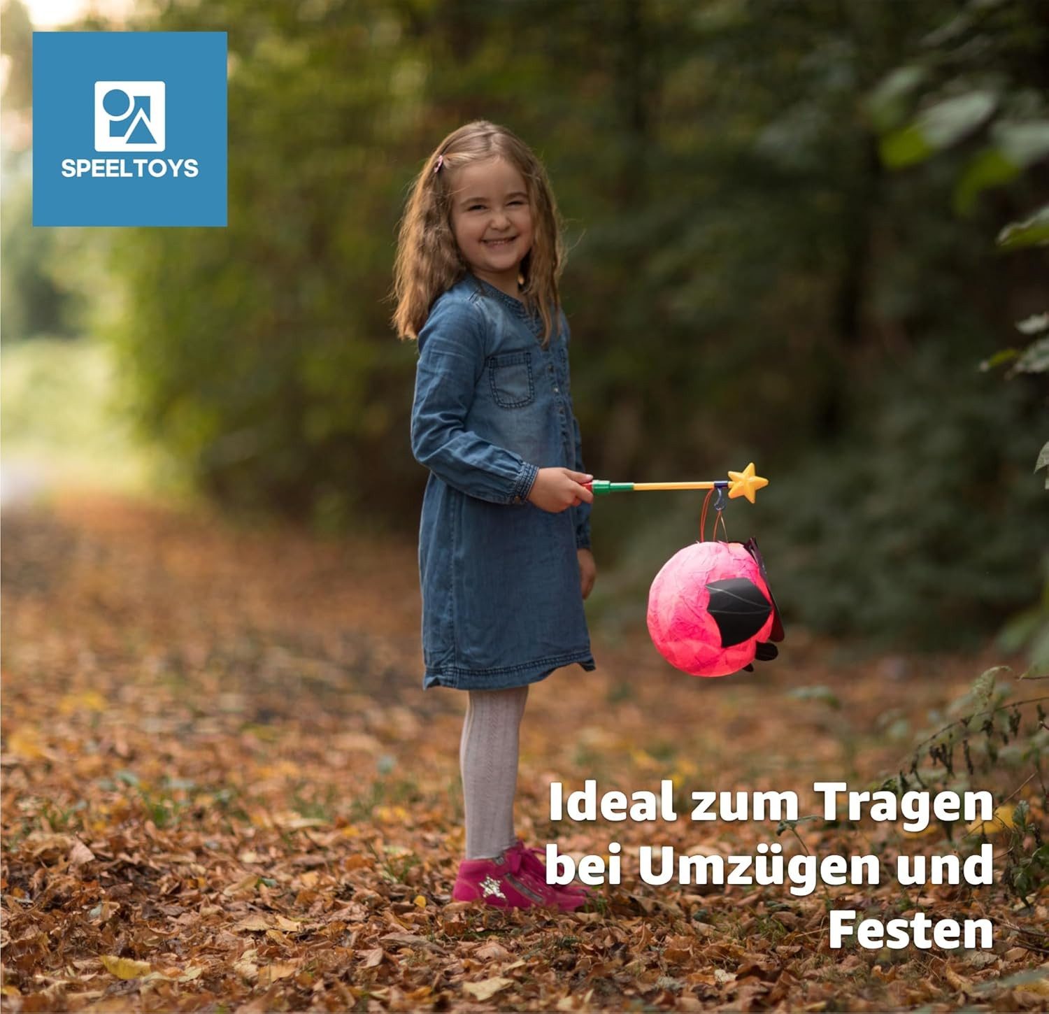 Speeltoys Umzugslaterne Elektrische Laterne Stern Laternenstab Laternen Halloween & St. Martin