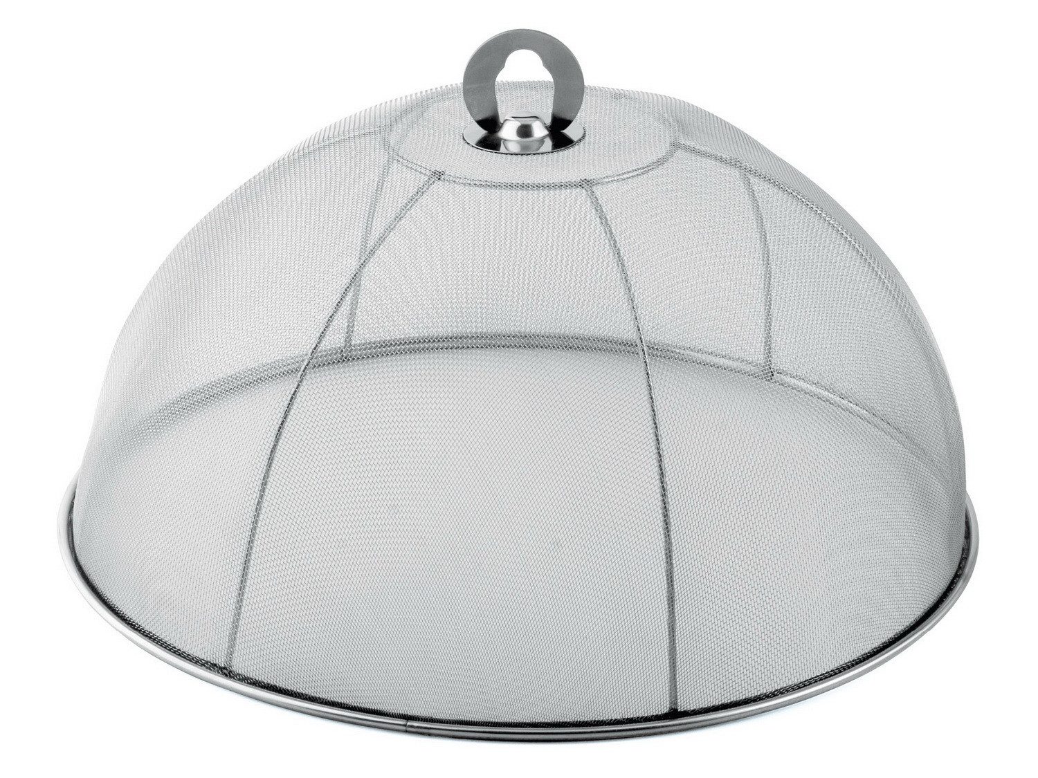 Karl Weis Schutzhaube Insektenhaube Fliegenhaube Fliegenschutzhaube Insektenschutzhaube,(Lebensmittelschutzhaube, Ø 35 cm Lebensmittelabdeckhaube) Edelstahl Servierhaube - besonders feines Gewebe