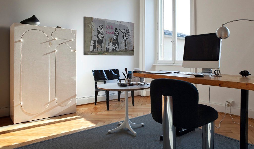 Artgeist Wandbild Old school (Banksy)