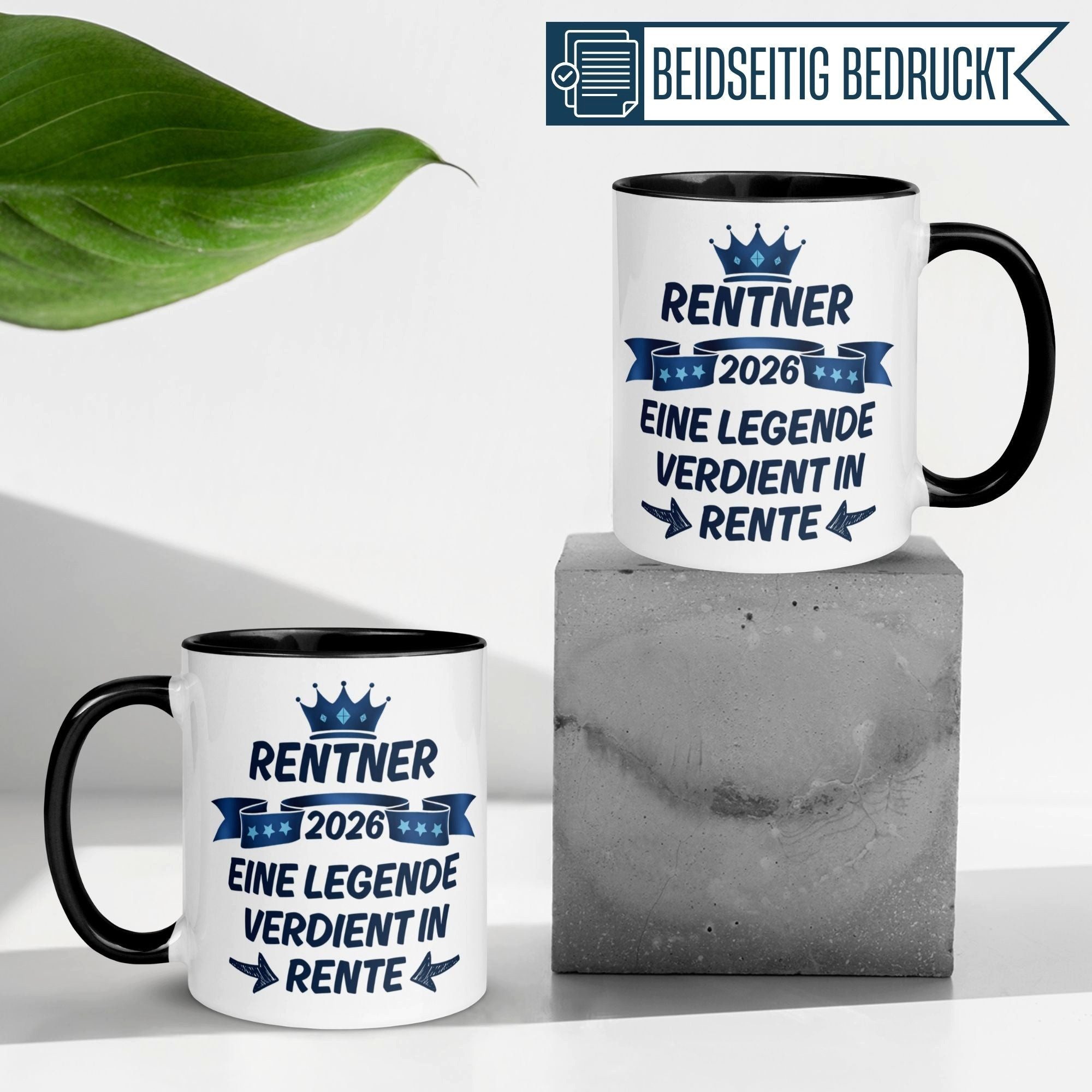 Momentals Tasse Rentner 2026 – „Eine Legende verdient in Rente“ – Rentenbeginn Mann, Gratis Versand · Links-&Rechtshänder · Spülmaschinenfest