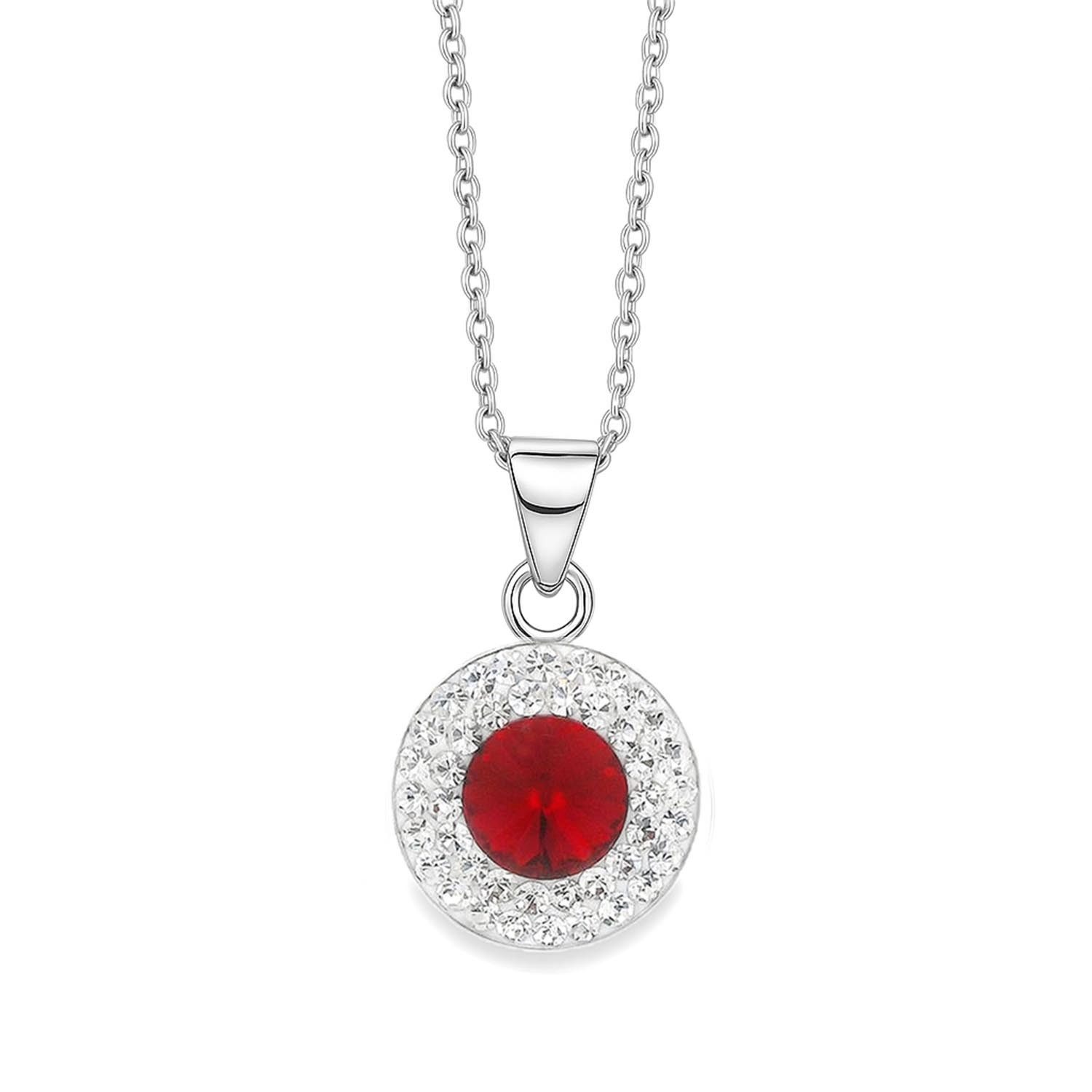 Impala Kette mit Anhänger Letizia aus 925 Silber rhodiniert mit Kristallsteinen