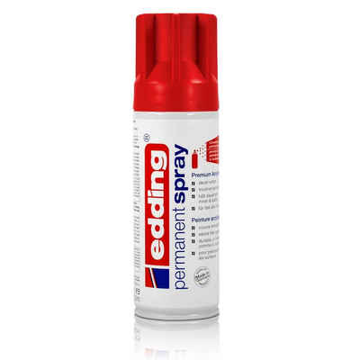 edding Sprühfarbe edding Permanent Spray verkehrsrot matt 200 ml Premium Acryllack, RAL