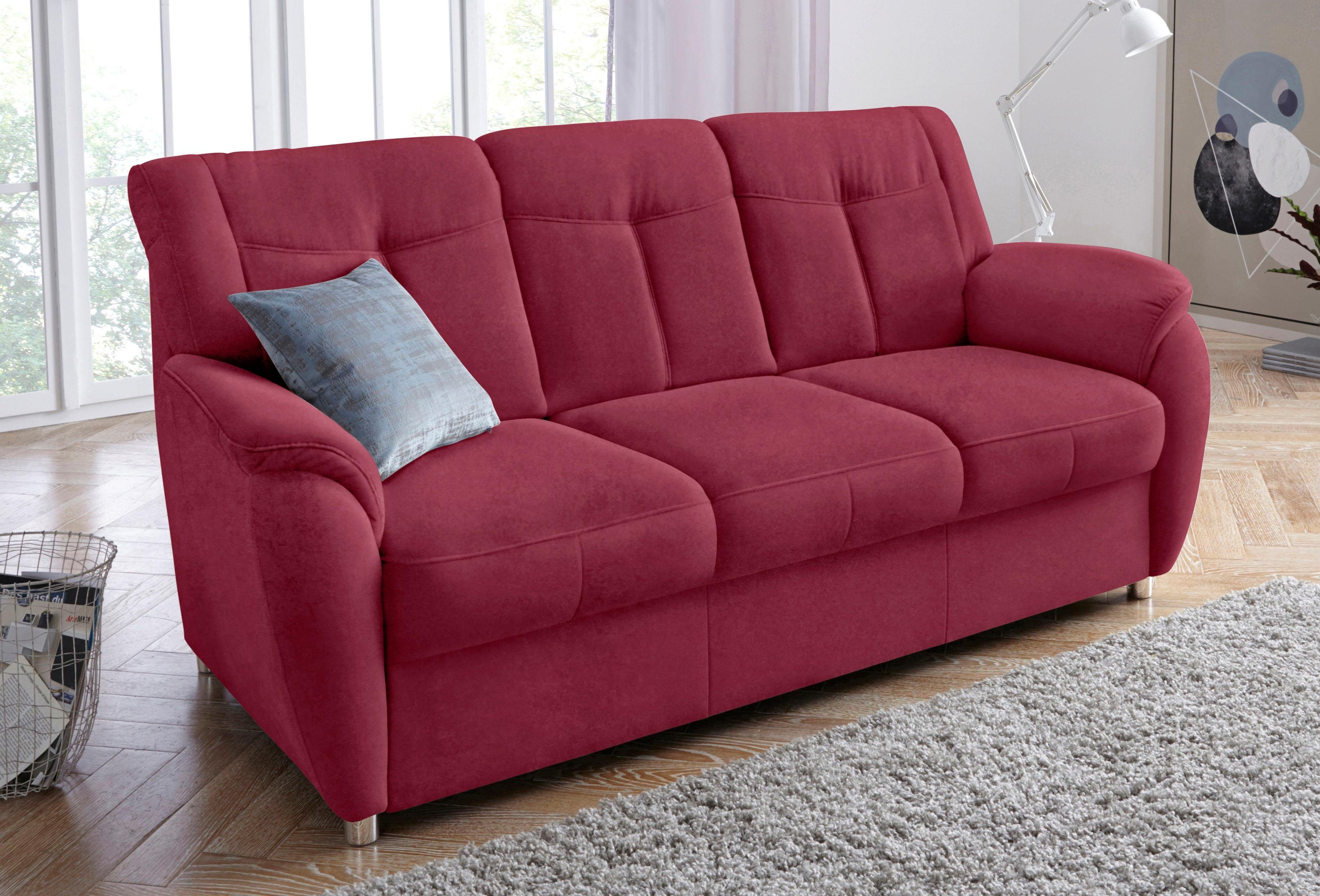 sit&more 3-Sitzer Sonoma, B: 189 cm, Federkern, Komfortsitzhöhe 45 cm, Couch frei stellbar, 3-Sitzer Sofa, Stoffvarianten