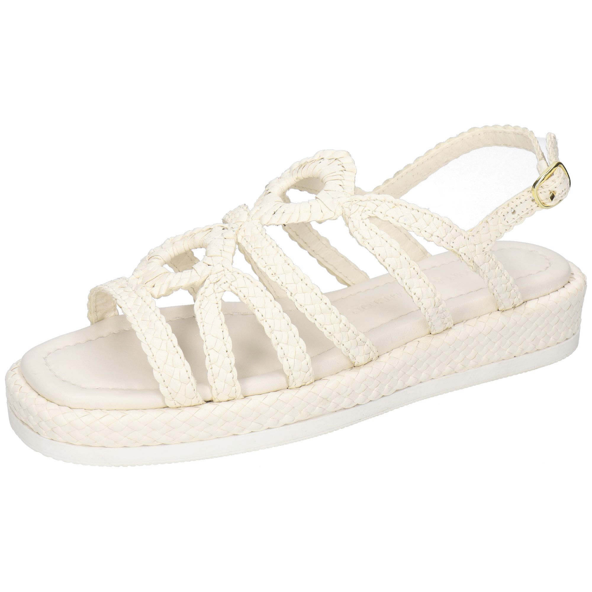 Melvin & Hamilton Vim 4 Leder-Geflochtene Schuhe für Damen Sandale Plateausohlen, Echtes Leder, Von Hand geflochten