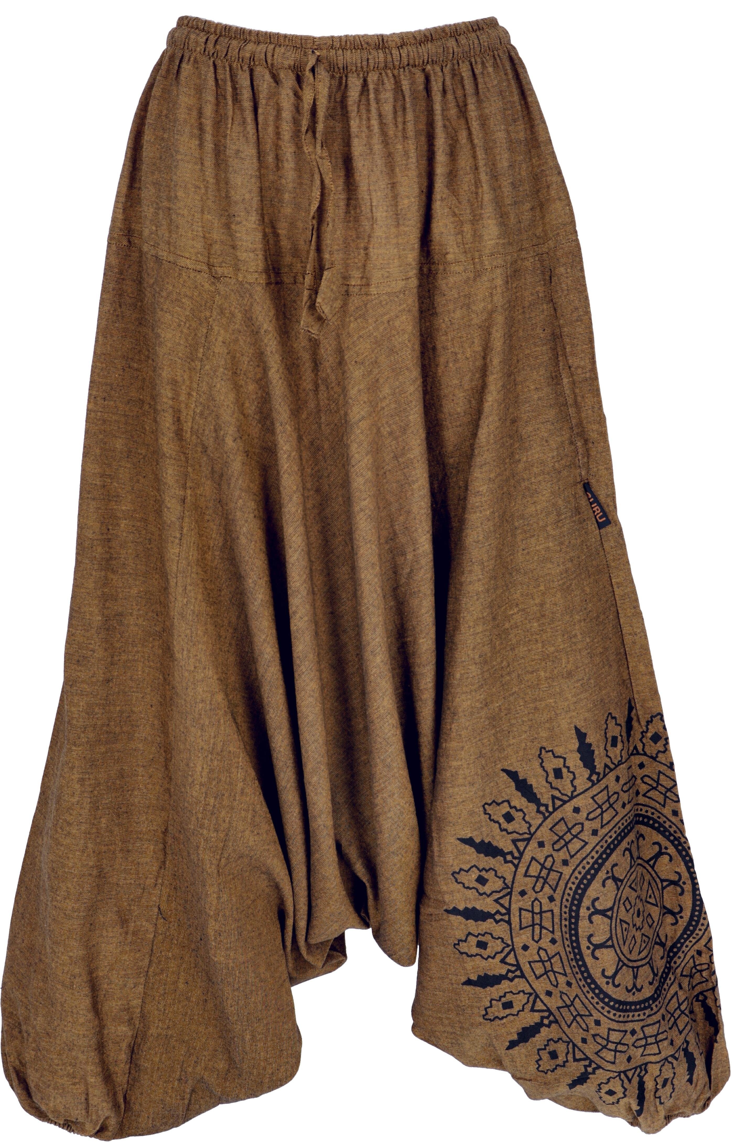 Guru-Shop Relaxhose Haremshose Pluderhose, Pumphose mit Mandala,.. Ethno St günstig online kaufen