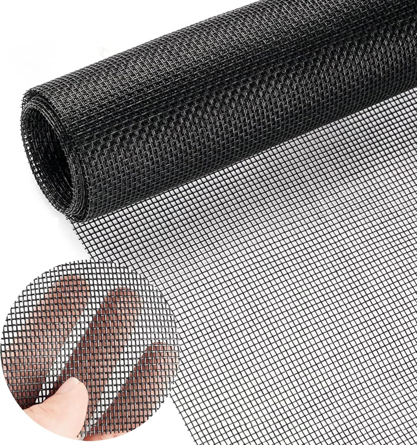 FELIXLEO Fliegengitter-Gewebe Fliegennetz Meterware 120x250cm Fiberglas Zuschneidbar Schwarz, (1-St)