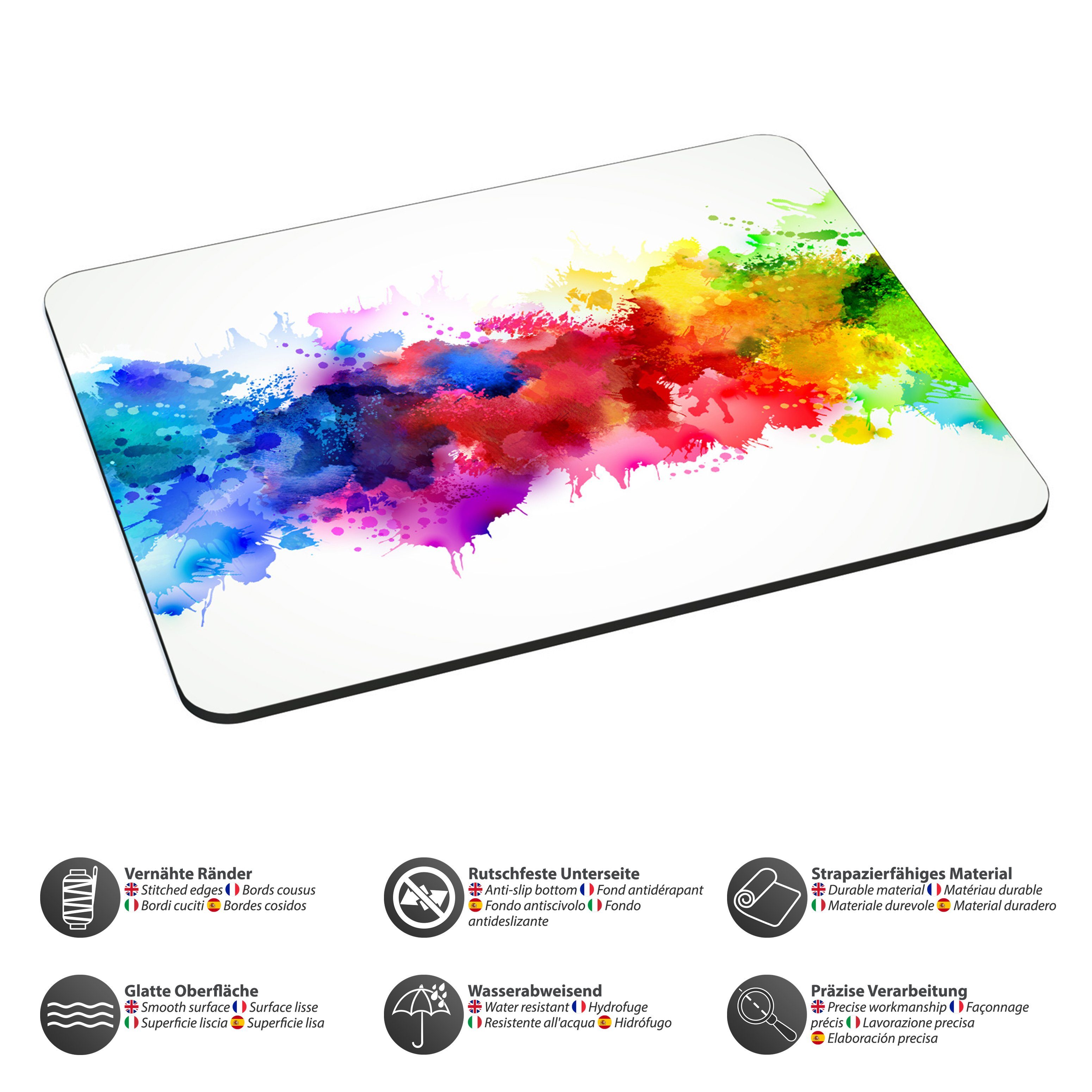 PEDEA Gaming Mauspad 22 cm x 18 cm mit Motiv (Größe L), mit vernähten Rändern und Rutschfester Unterseite – Bild 3 von 4