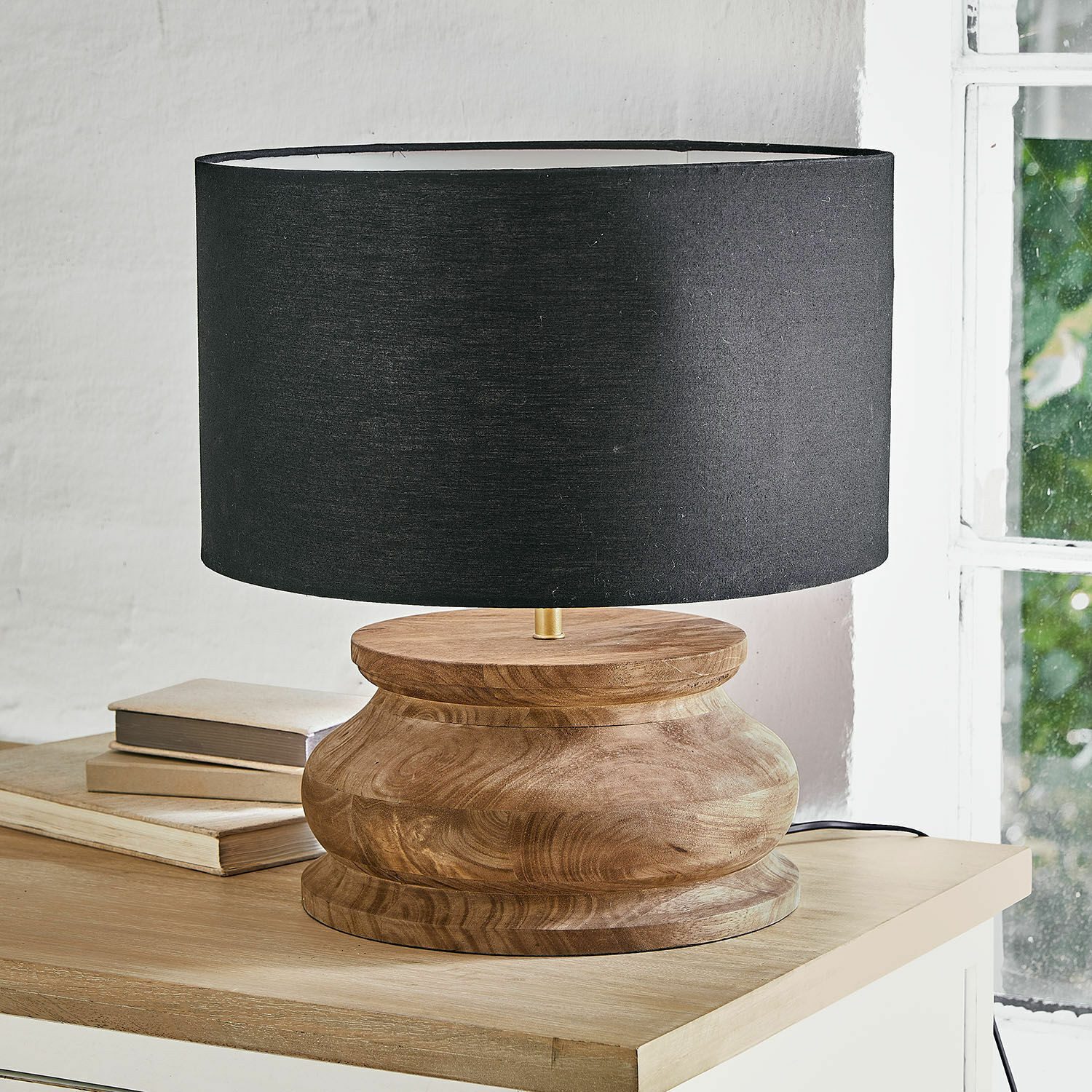 Mirabeau Tischleuchte Tischlampe Thérandon braun/schwarz günstig online kaufen